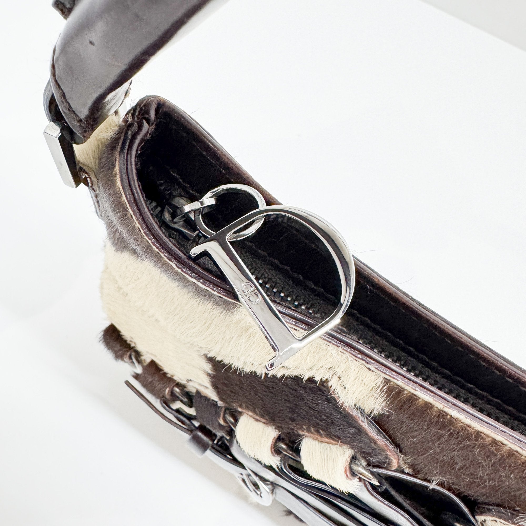 Ballerina Corset Brown Cow Print Pony Hair Hand Bag