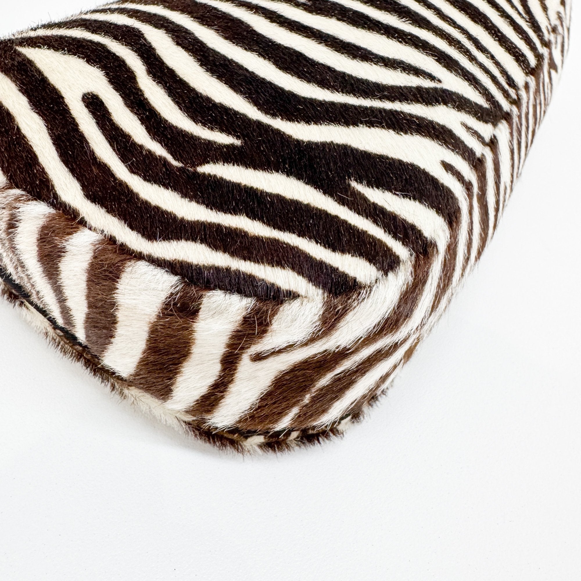 Malice Pearl Zebra Print Pony Hair Shoulder Bag