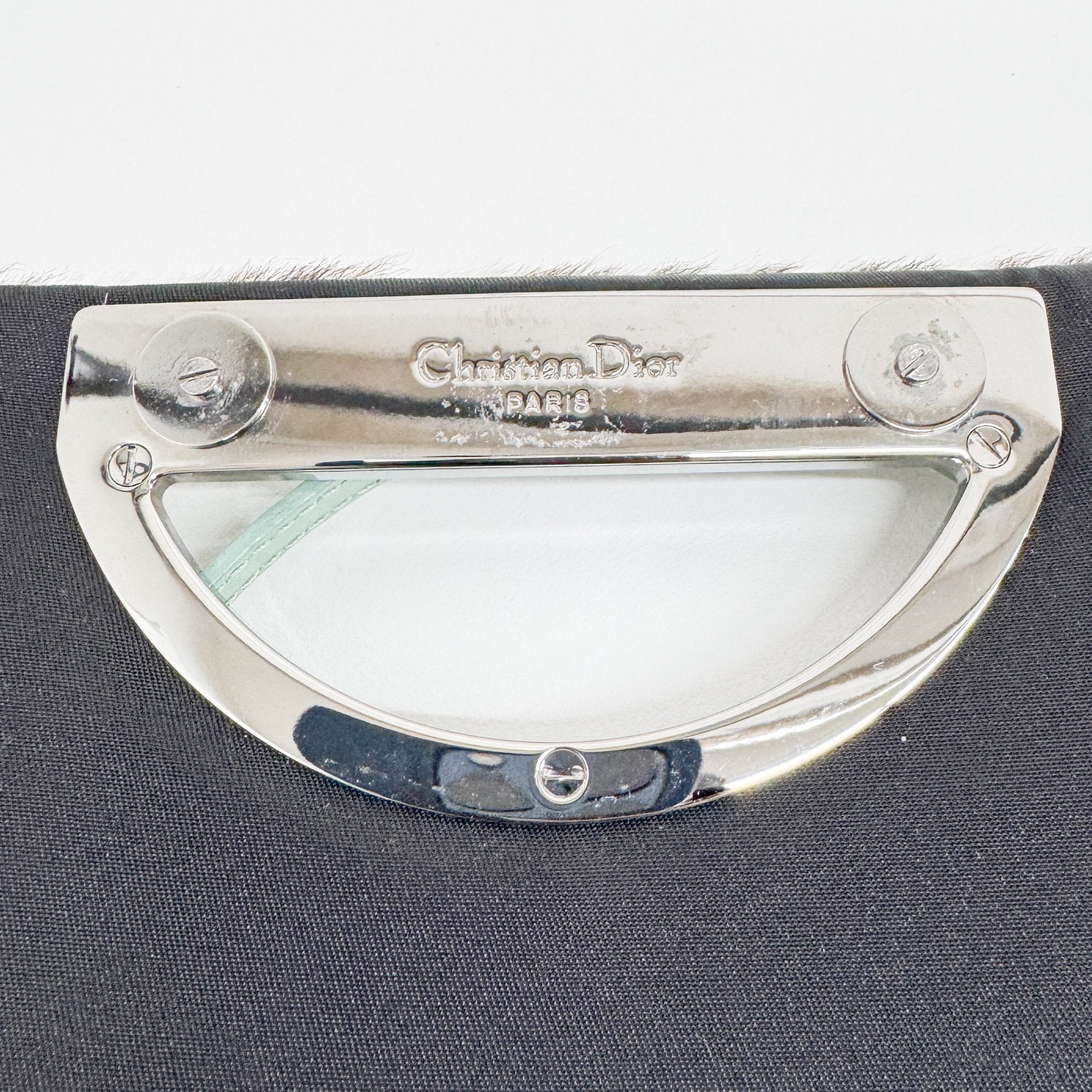 Malice Pearl Zebra Print Pony Hair Shoulder Bag