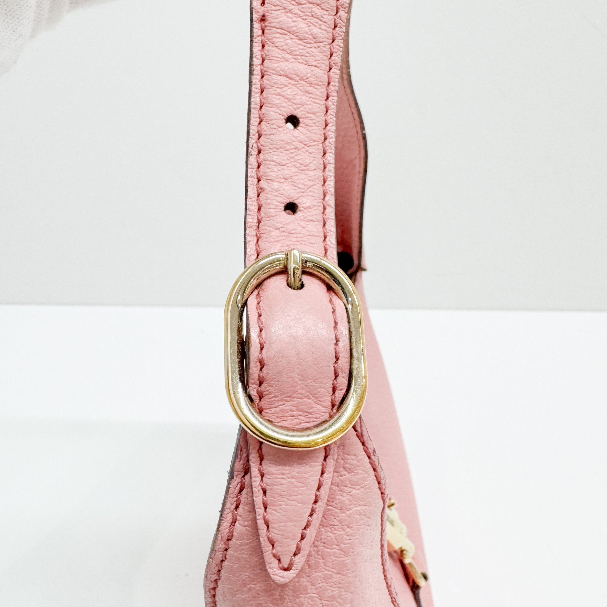 Jackie Pink Leather Shoulder Bag