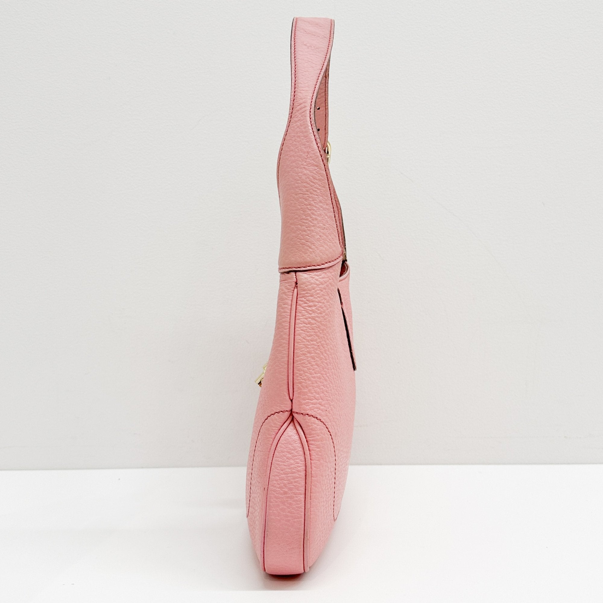 Jackie Pink Leather Shoulder Bag