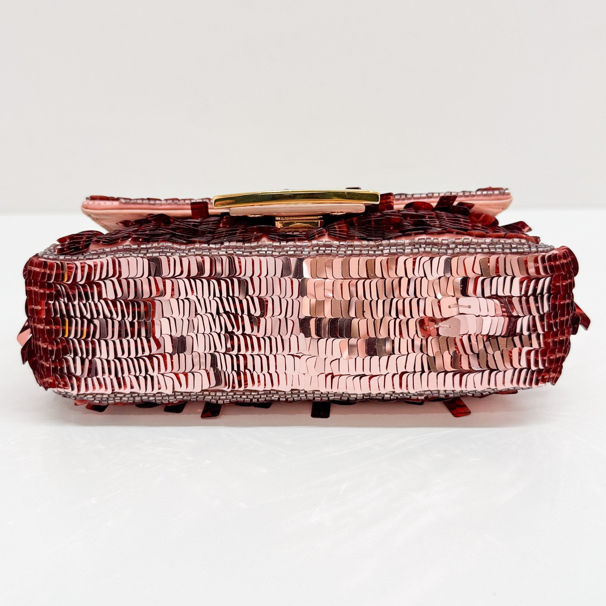 Mini Baguette Pink Sequin Two Way Bag