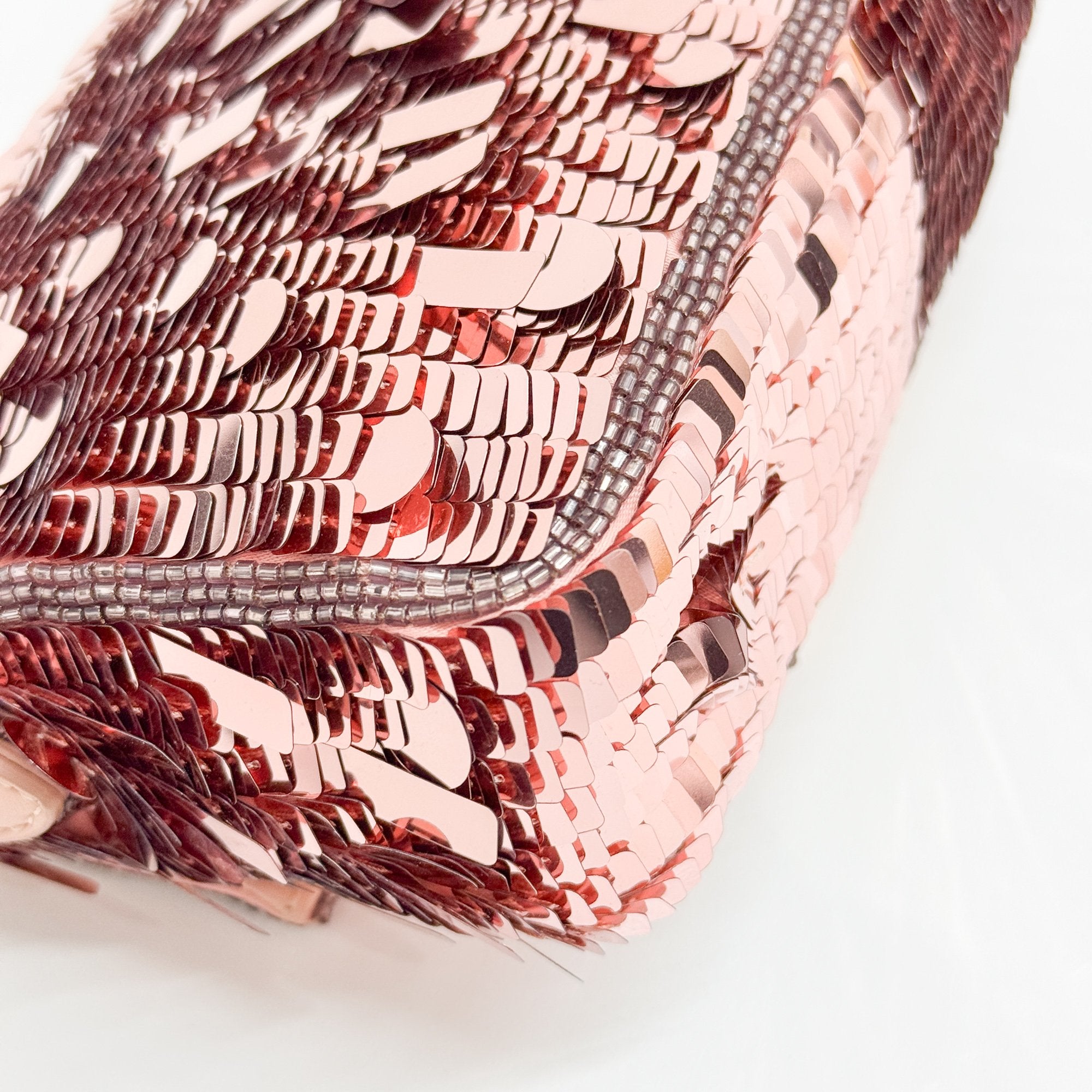 Mini Baguette Pink Sequin Two Way Bag