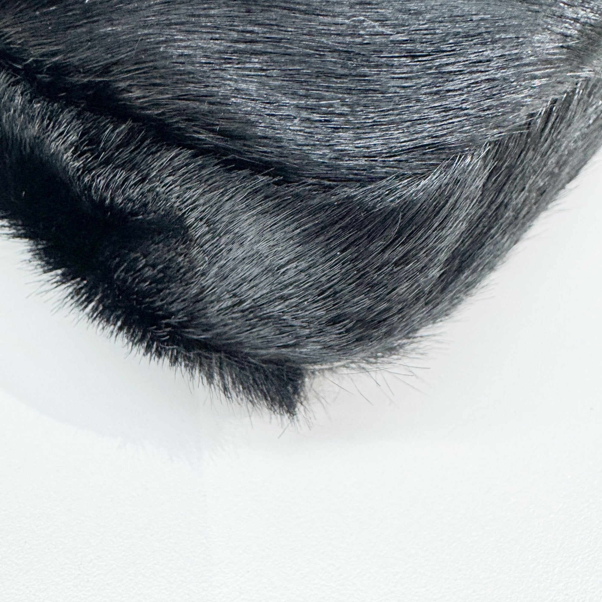 Baguette Black Silk-Pressed Pony Hair Shoulder Bag