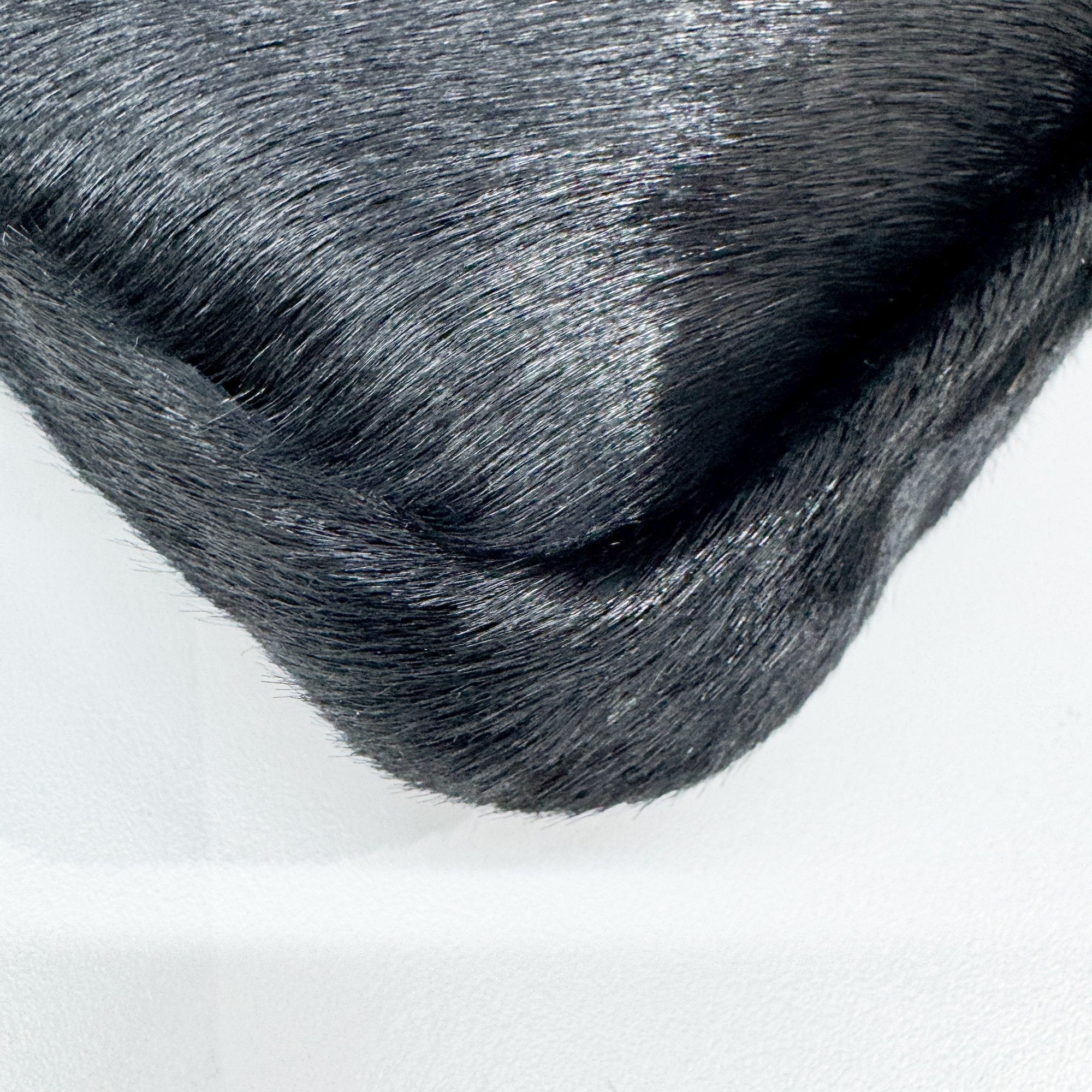 Baguette Black Silk-Pressed Pony Hair Shoulder Bag