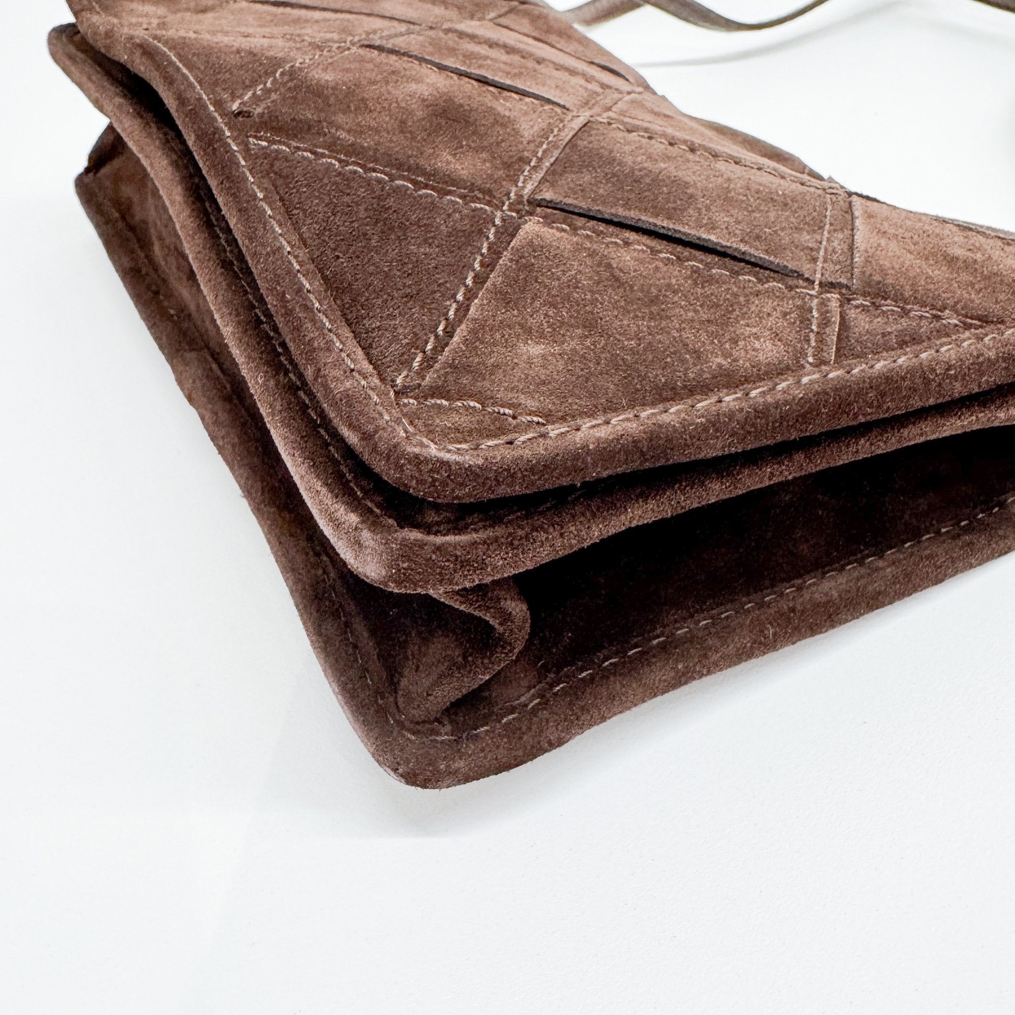 Brown Suede Shoulder Bag