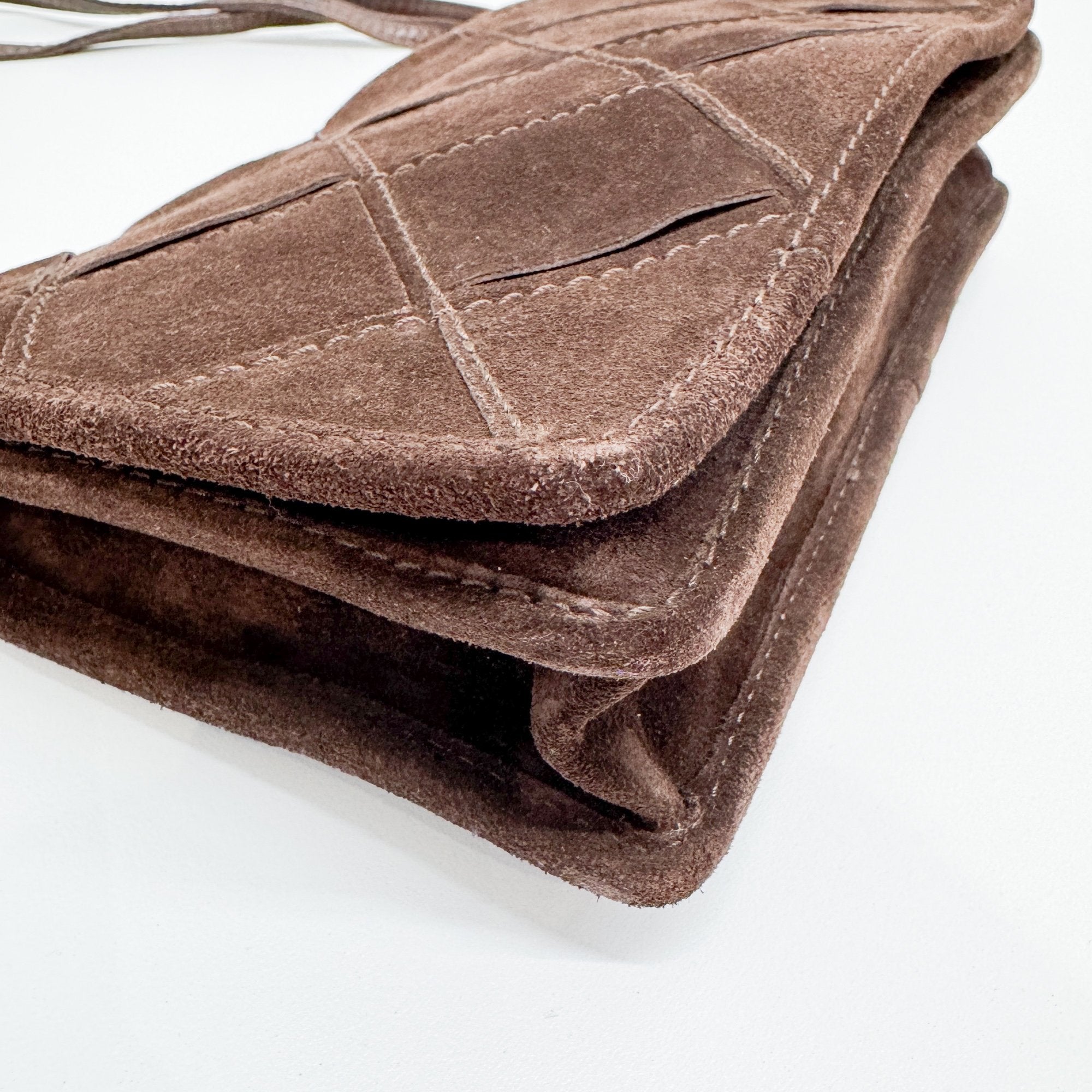 Brown Suede Shoulder Bag