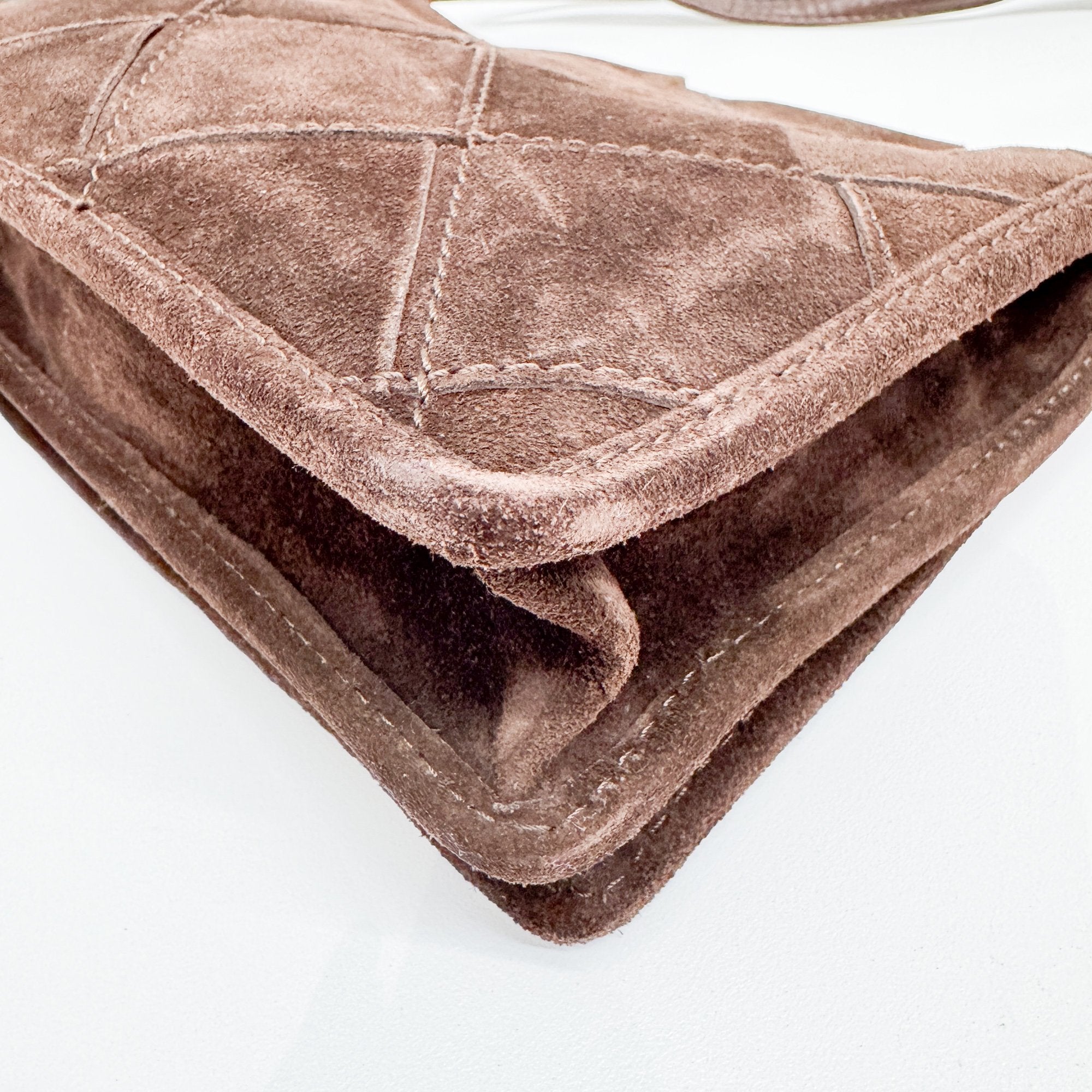 Brown Suede Shoulder Bag