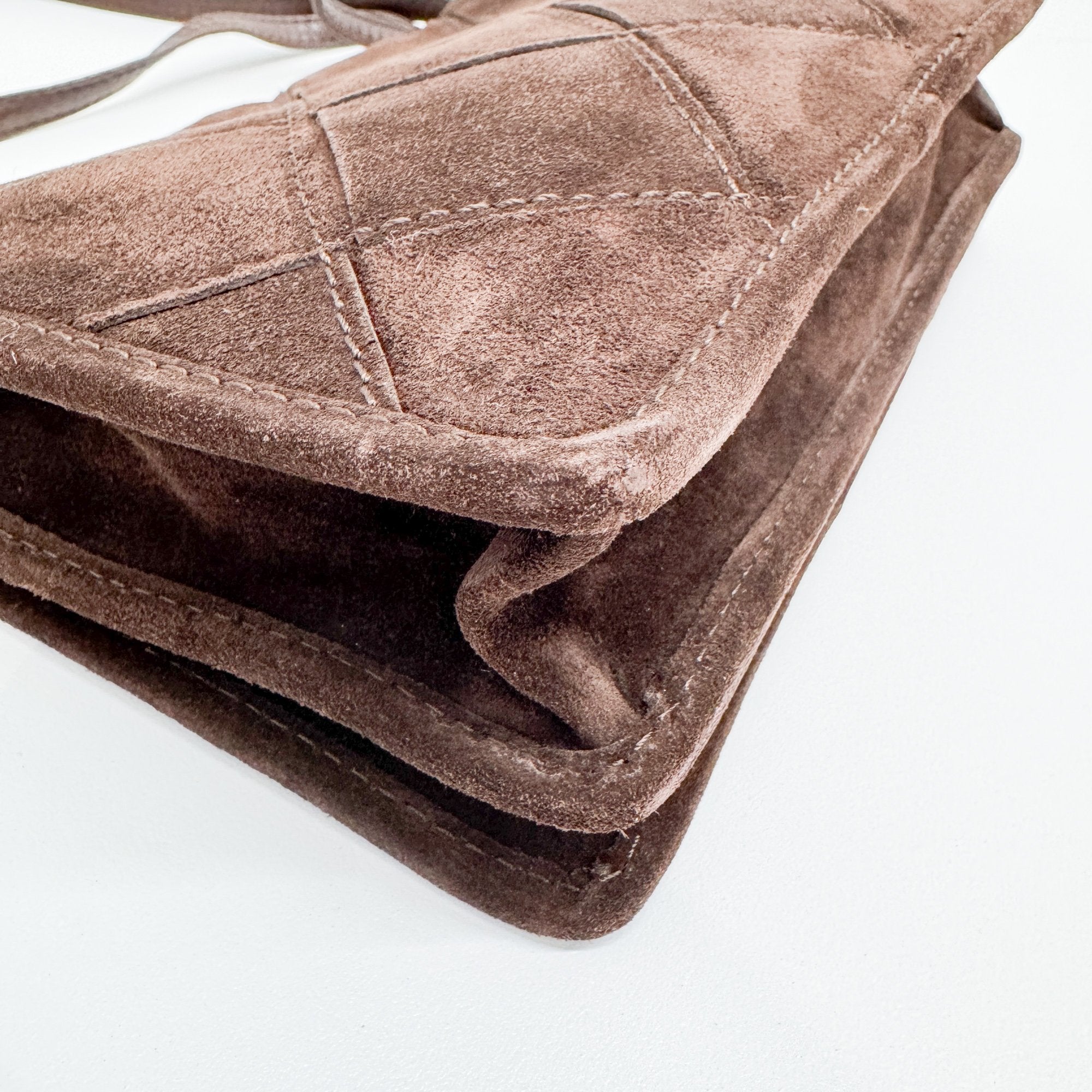 Brown Suede Shoulder Bag