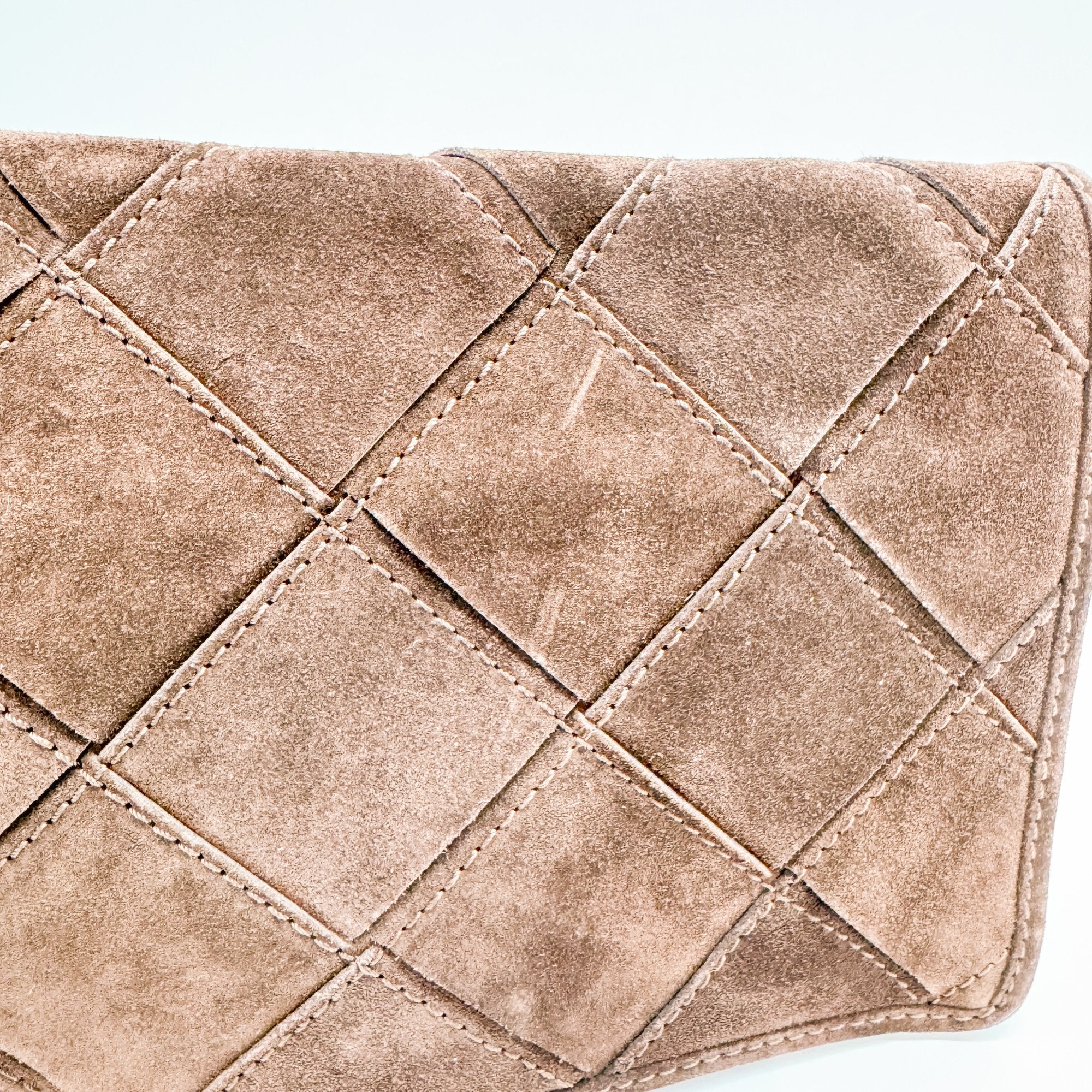 Brown Suede Shoulder Bag