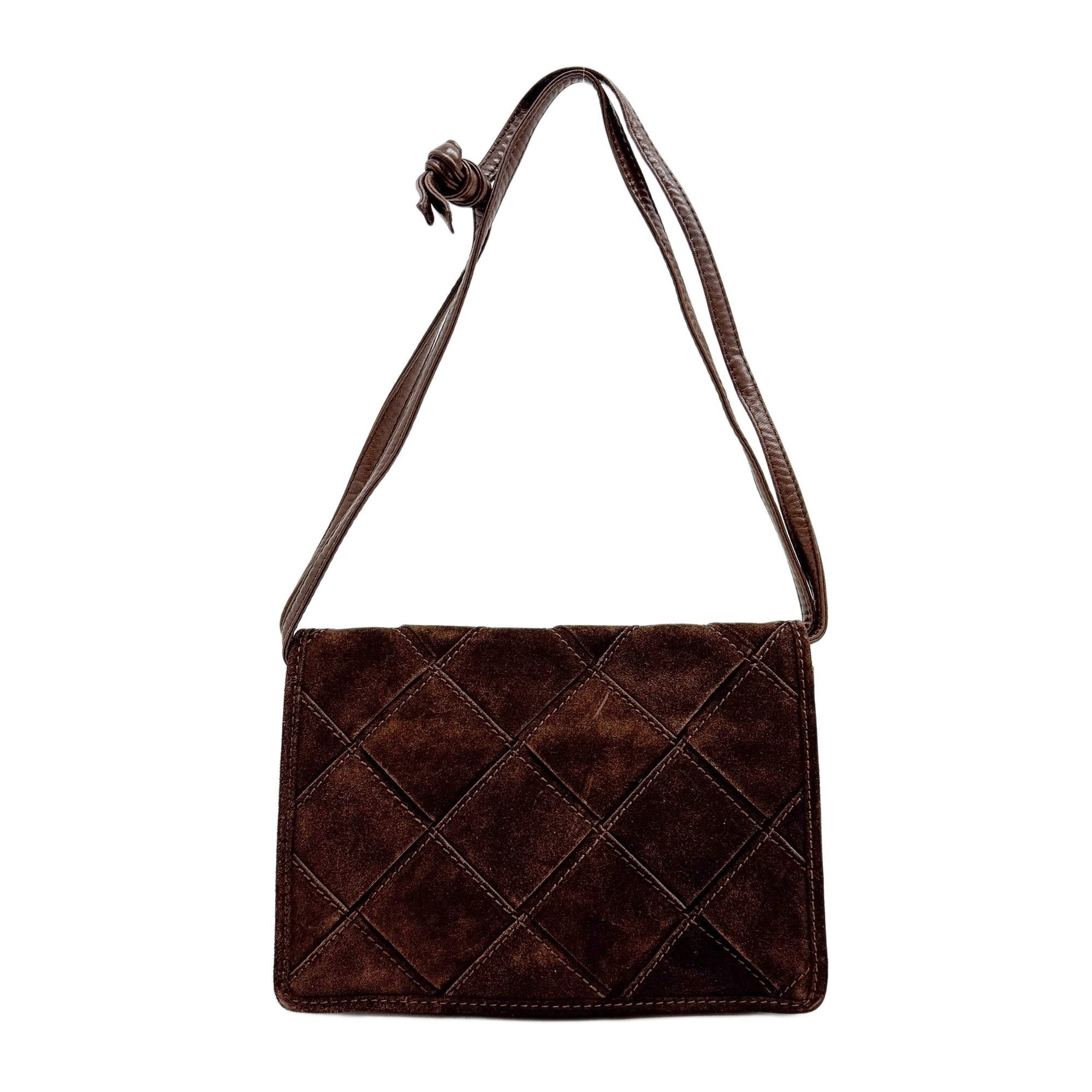 Brown Suede Shoulder Bag