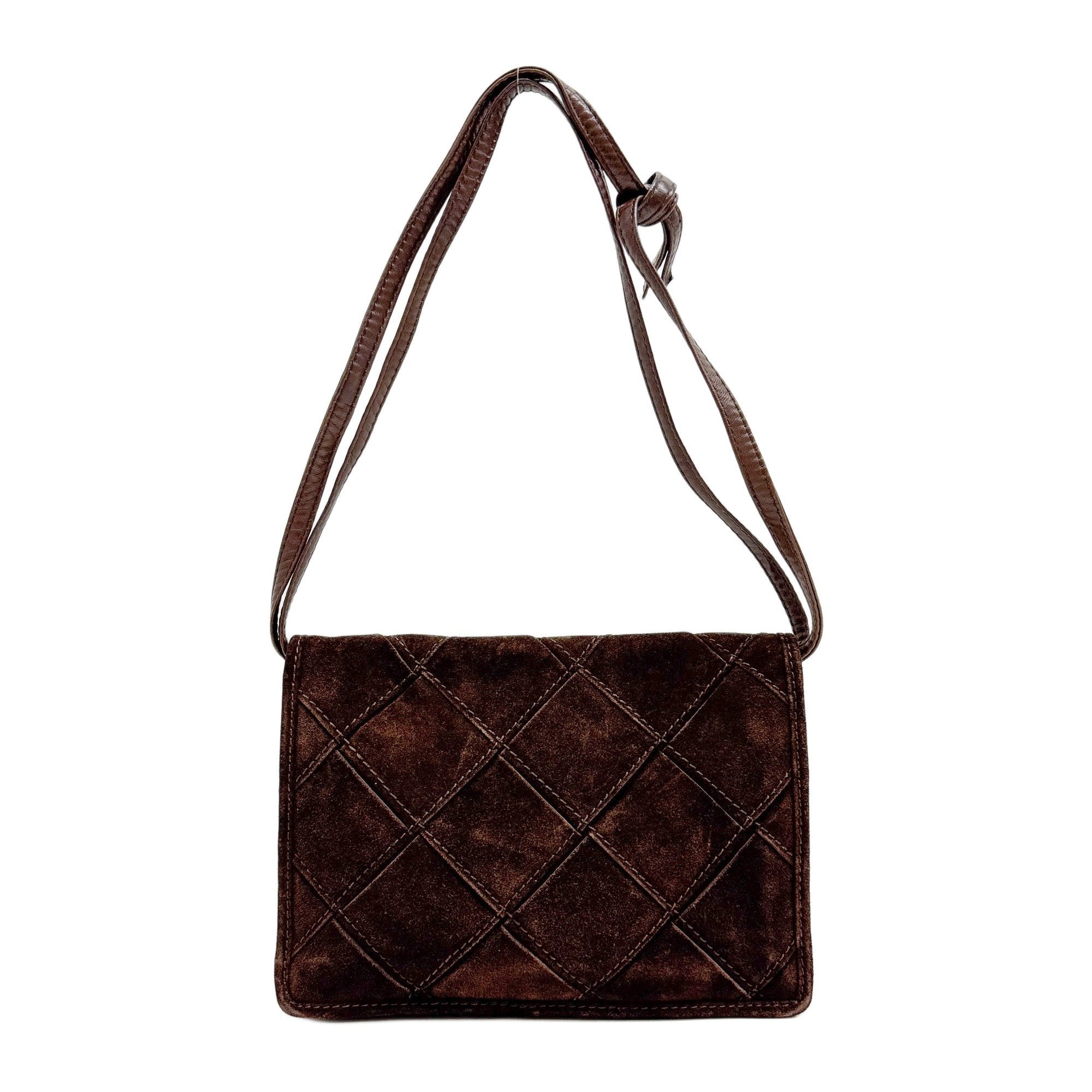 Brown Suede Shoulder Bag