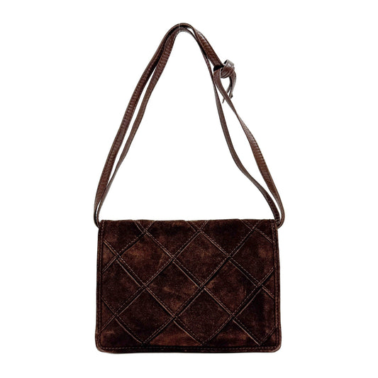 Brown Suede Shoulder Bag