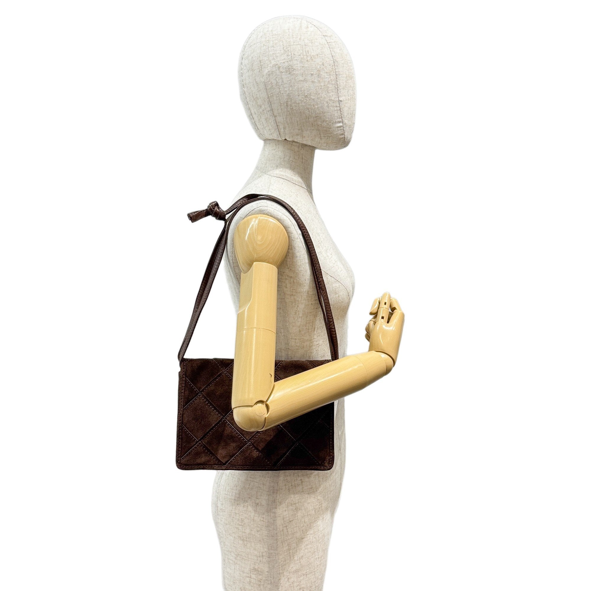 Brown Suede Shoulder Bag