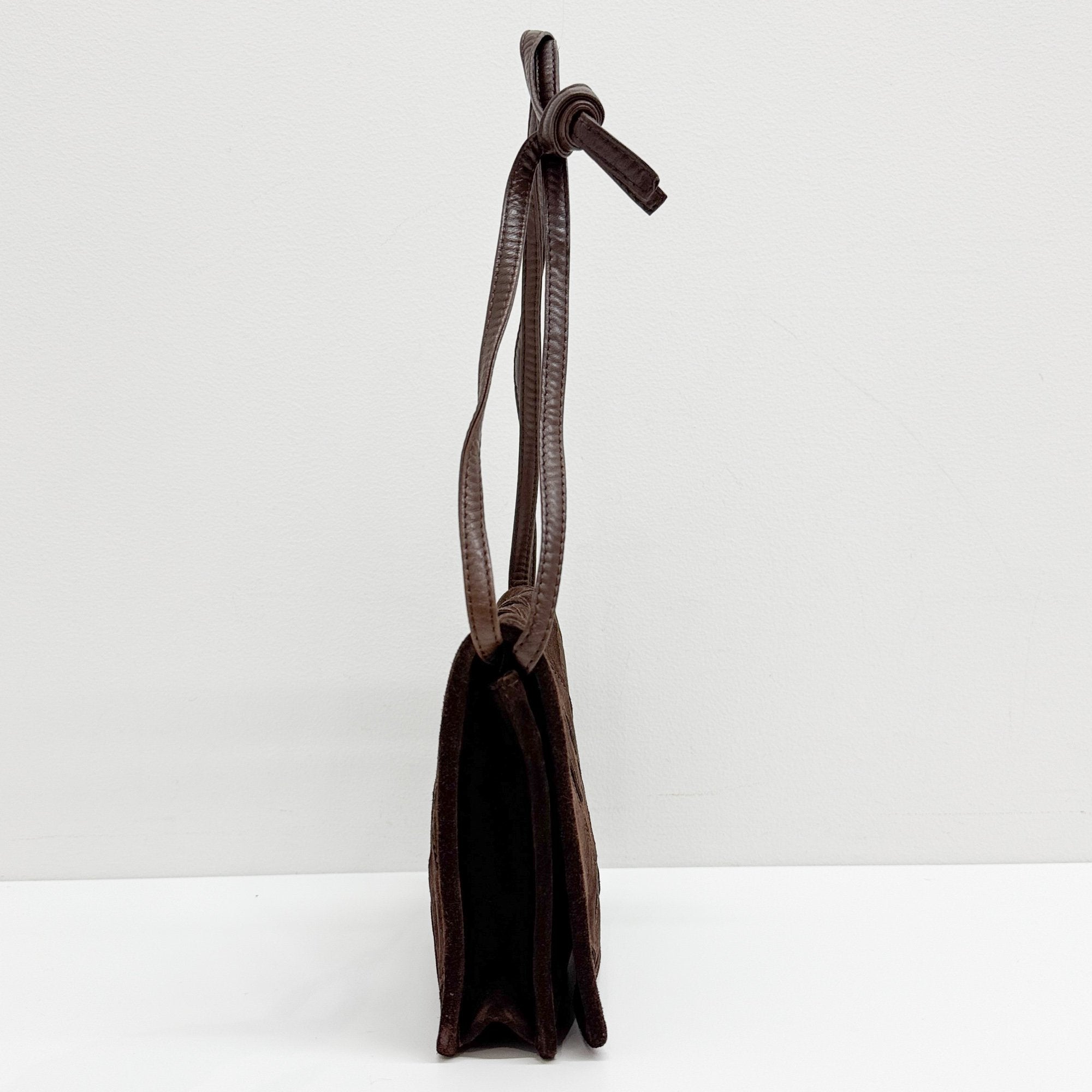 Brown Suede Shoulder Bag