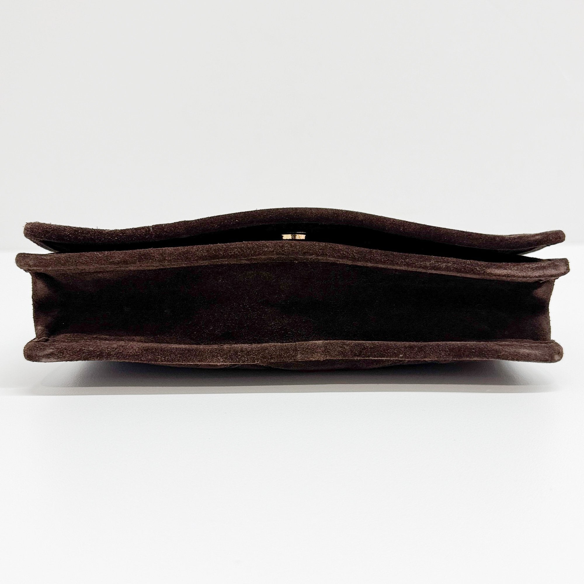 Brown Suede Shoulder Bag