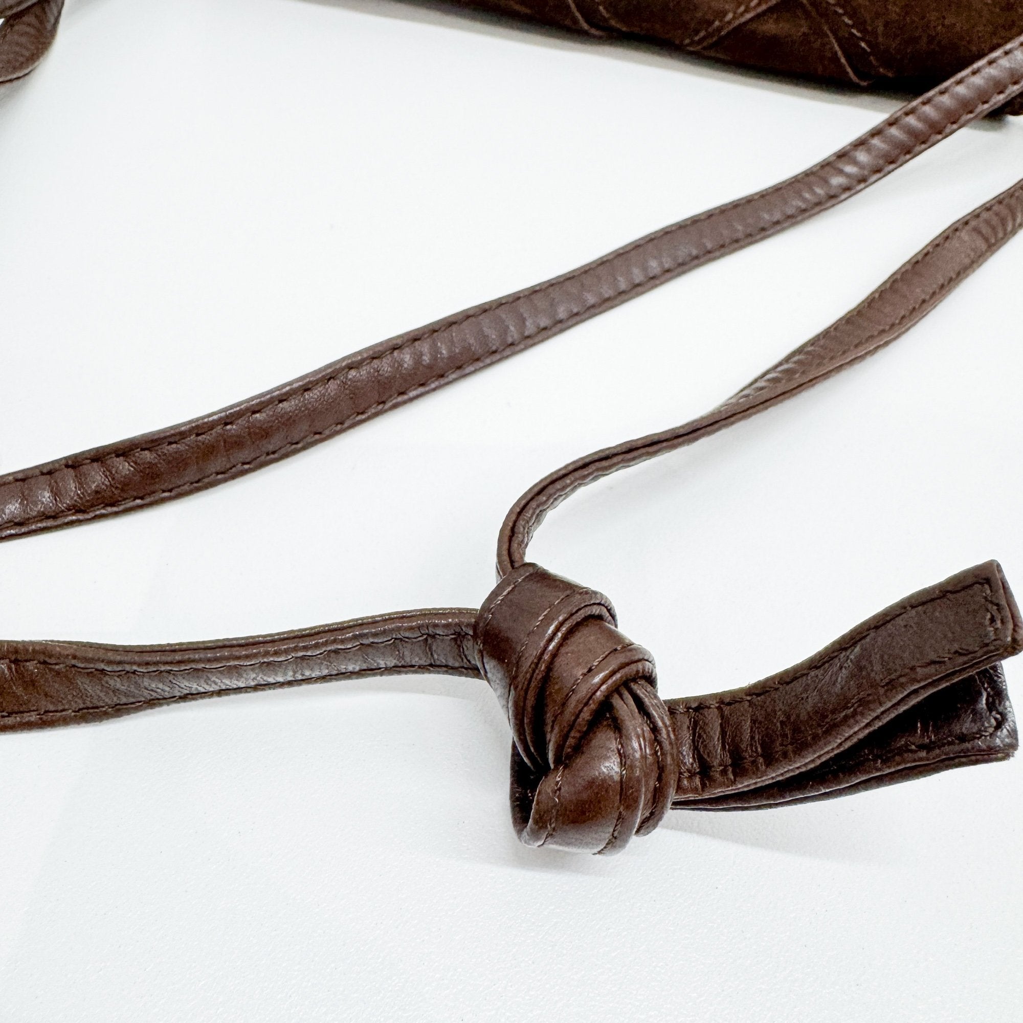 Brown Suede Shoulder Bag