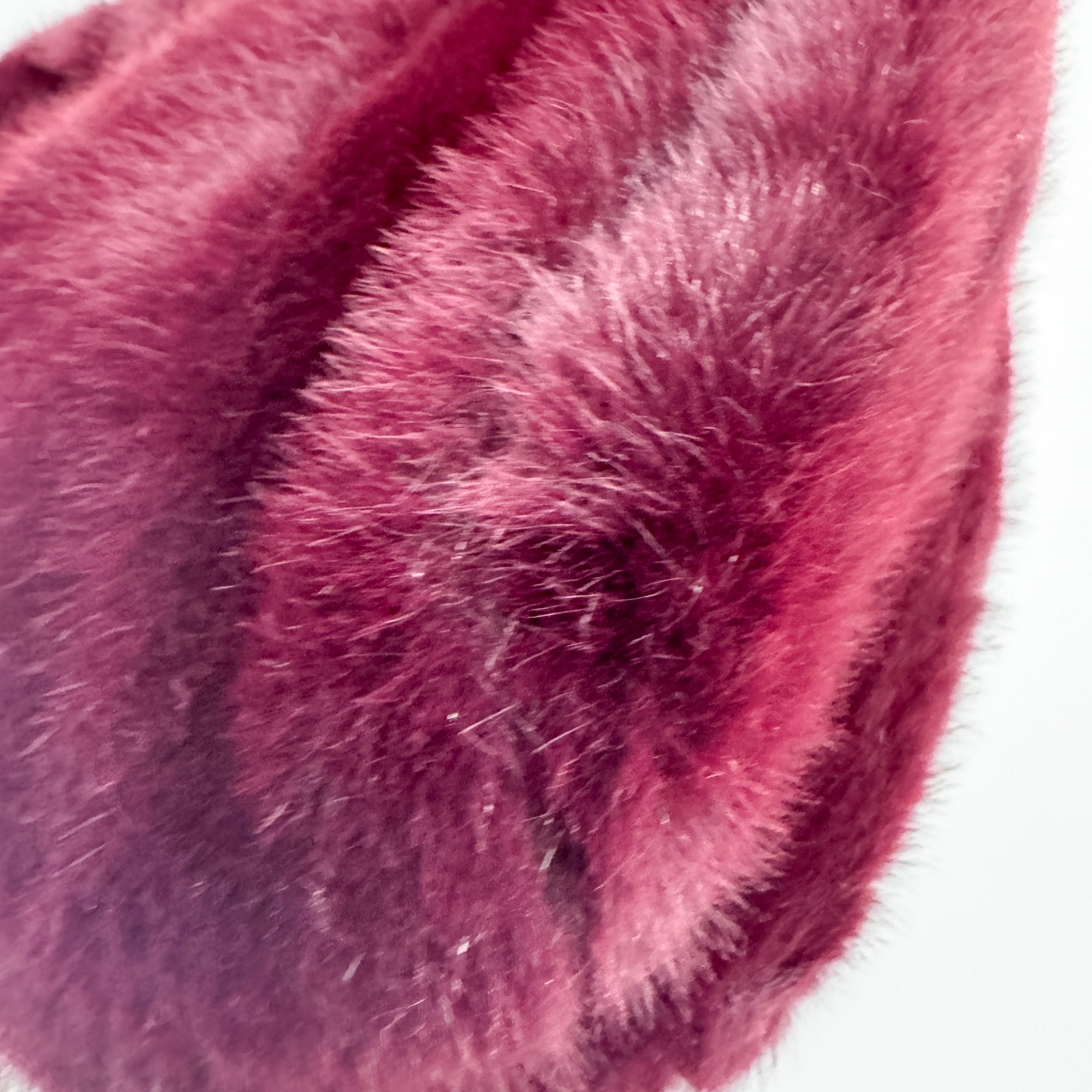 Burgundy Fur Hobo Bag