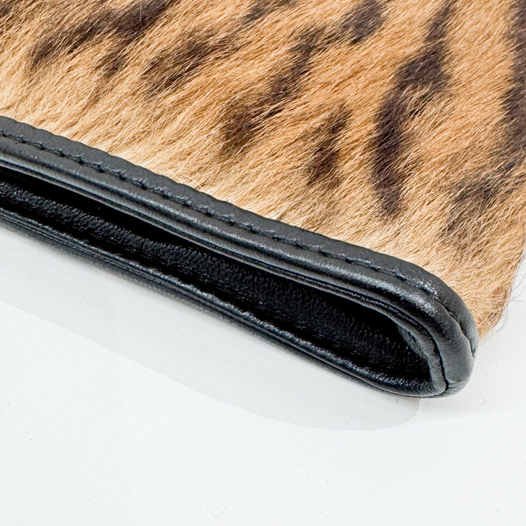 Brown Tiger Print Fur Hand Bag