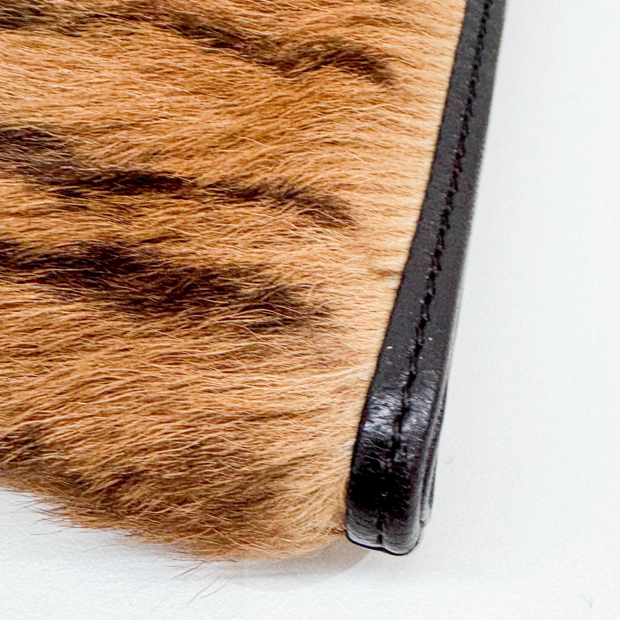 Brown Tiger Print Fur Hand Bag