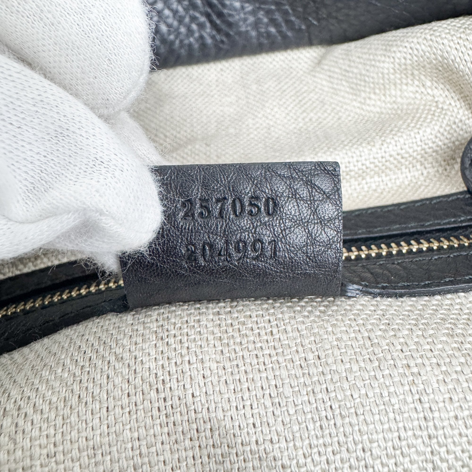 Greenwich Black Python Embossed Leather Hobo Bag