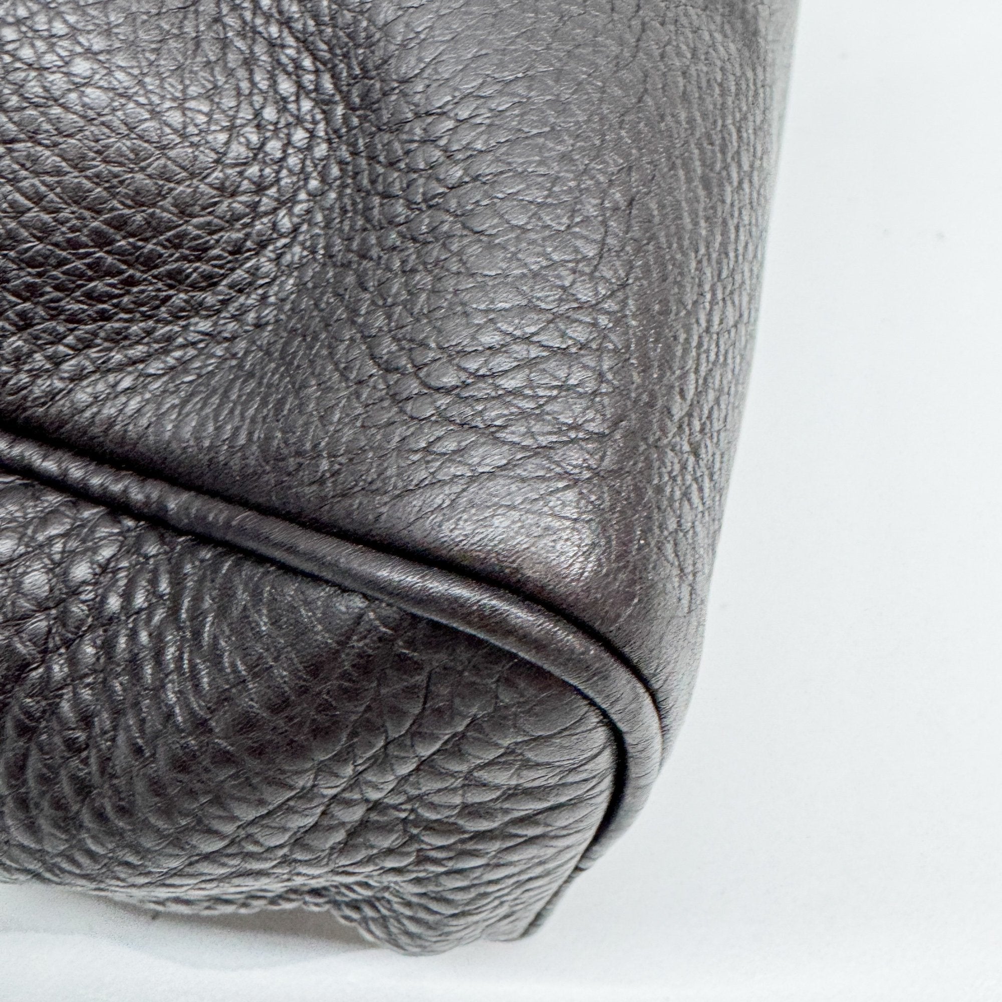 Dark Brown Leather Shoulder Bag