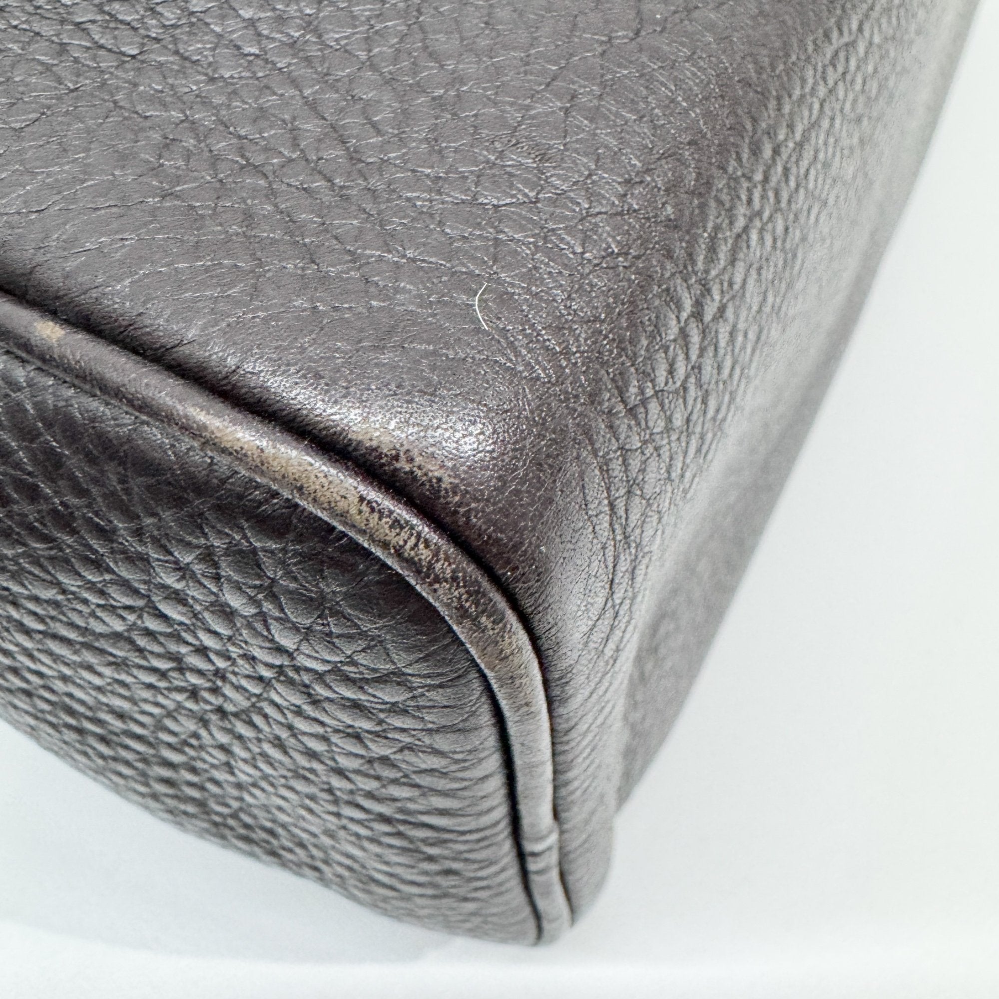 Dark Brown Leather Shoulder Bag