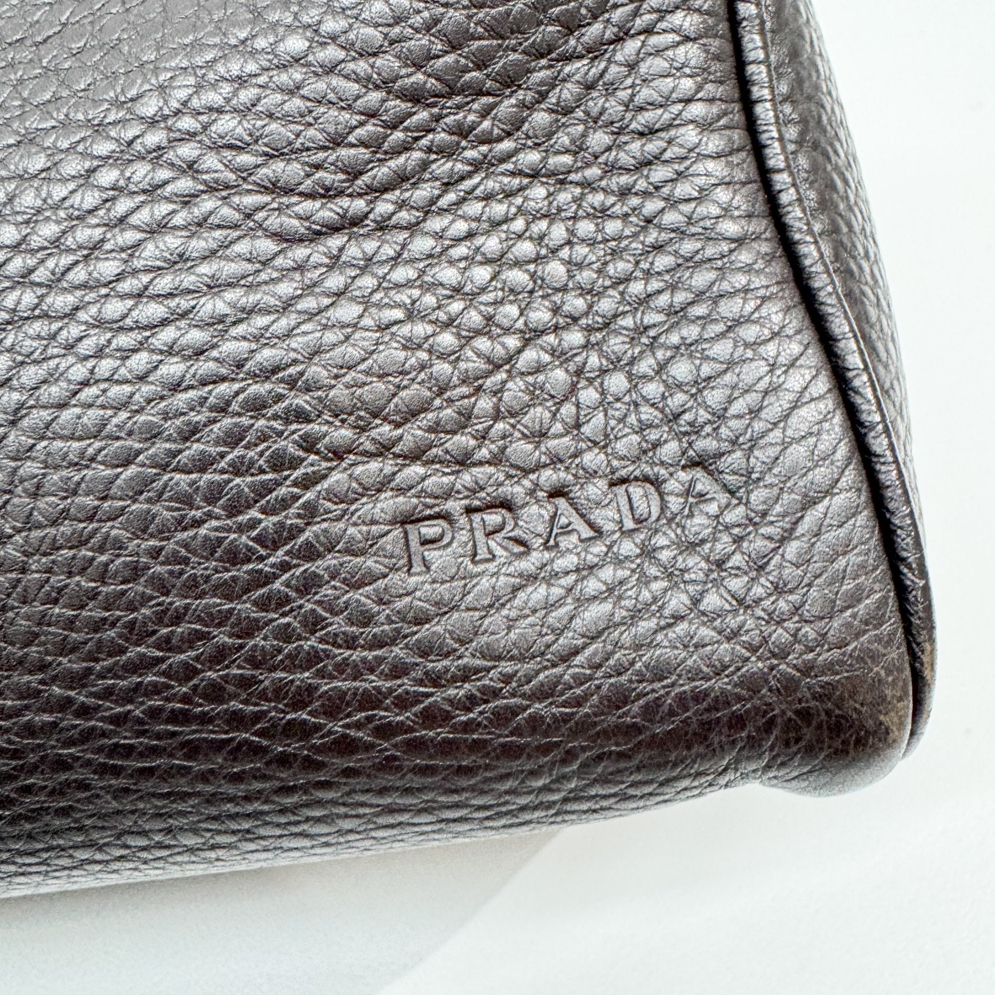 Dark Brown Leather Shoulder Bag