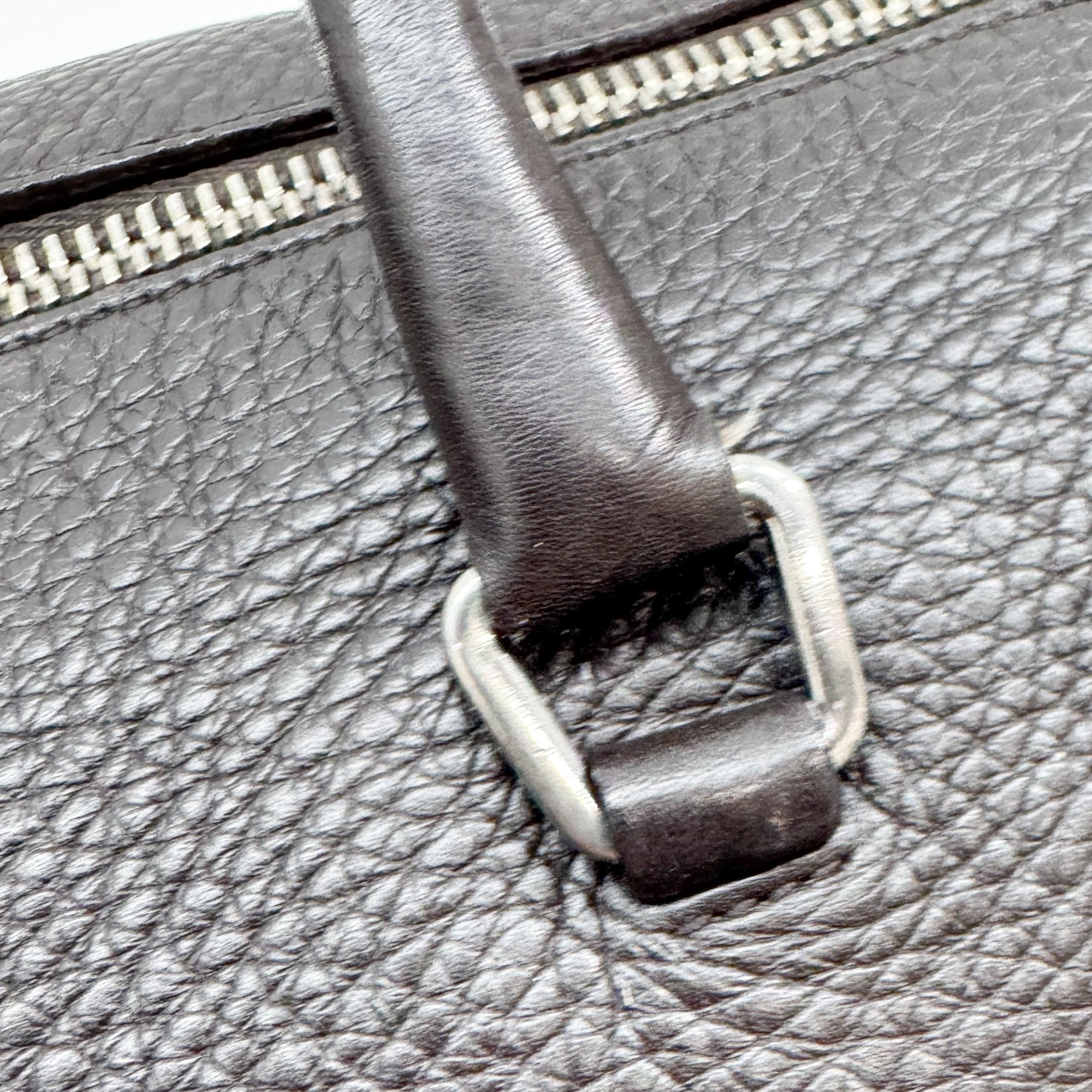 Dark Brown Leather Shoulder Bag