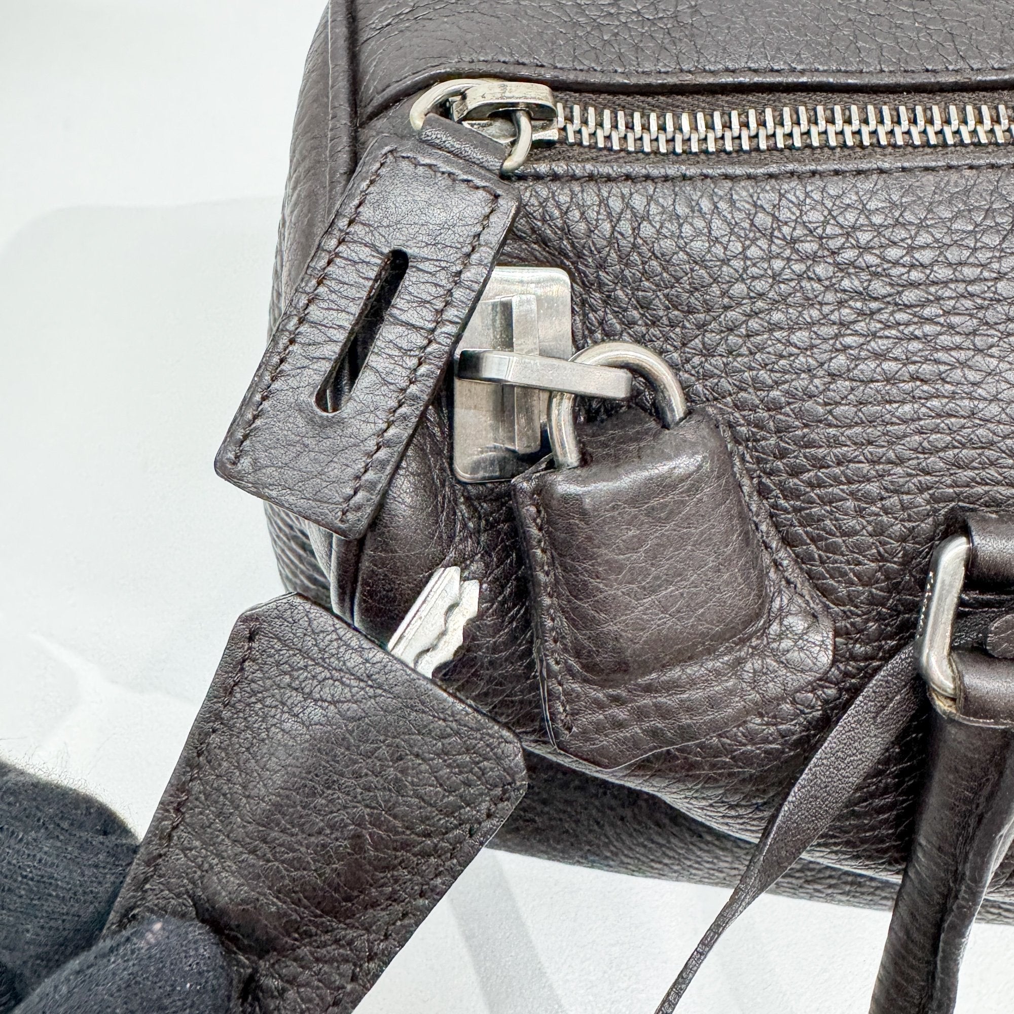 Dark Brown Leather Shoulder Bag