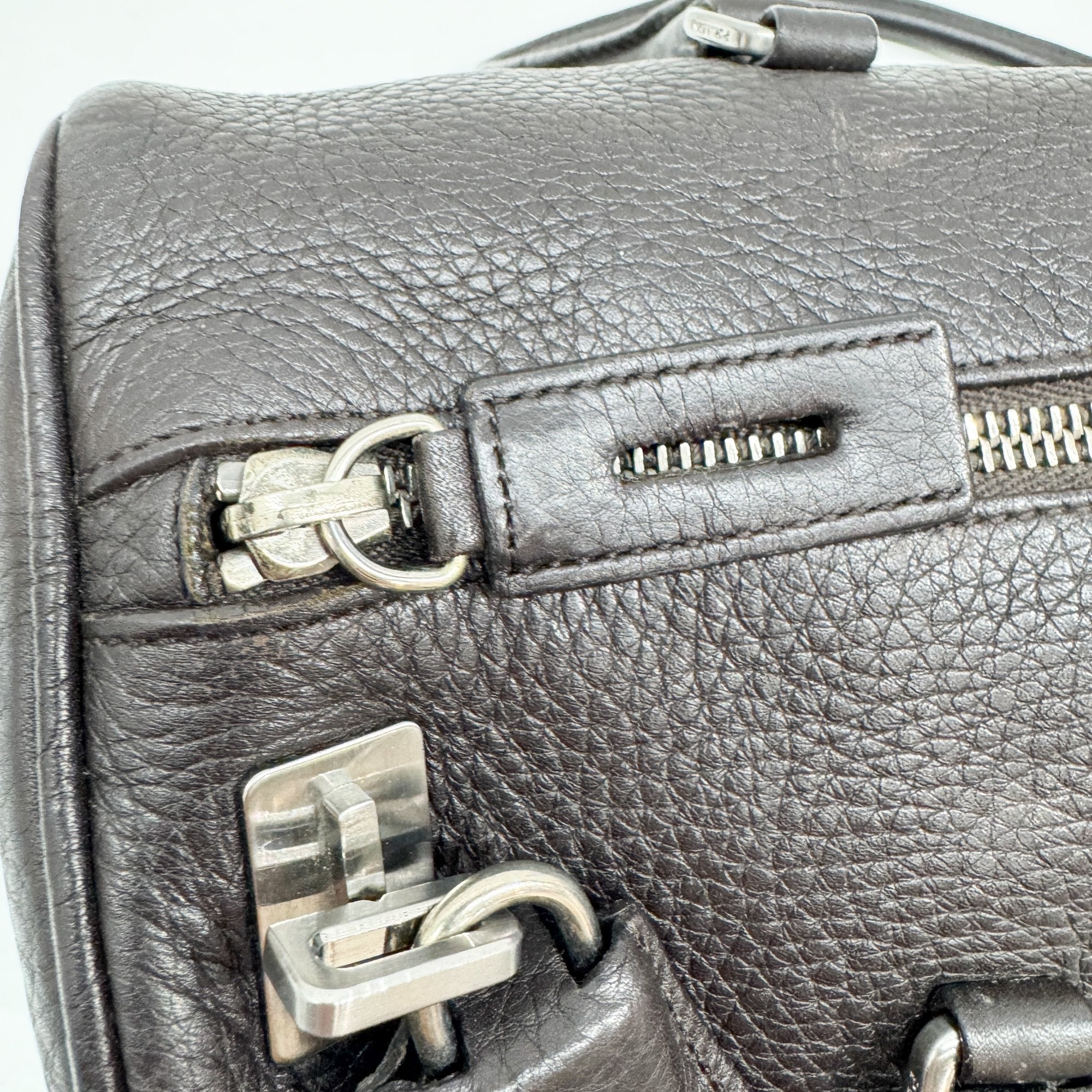 Dark Brown Leather Shoulder Bag