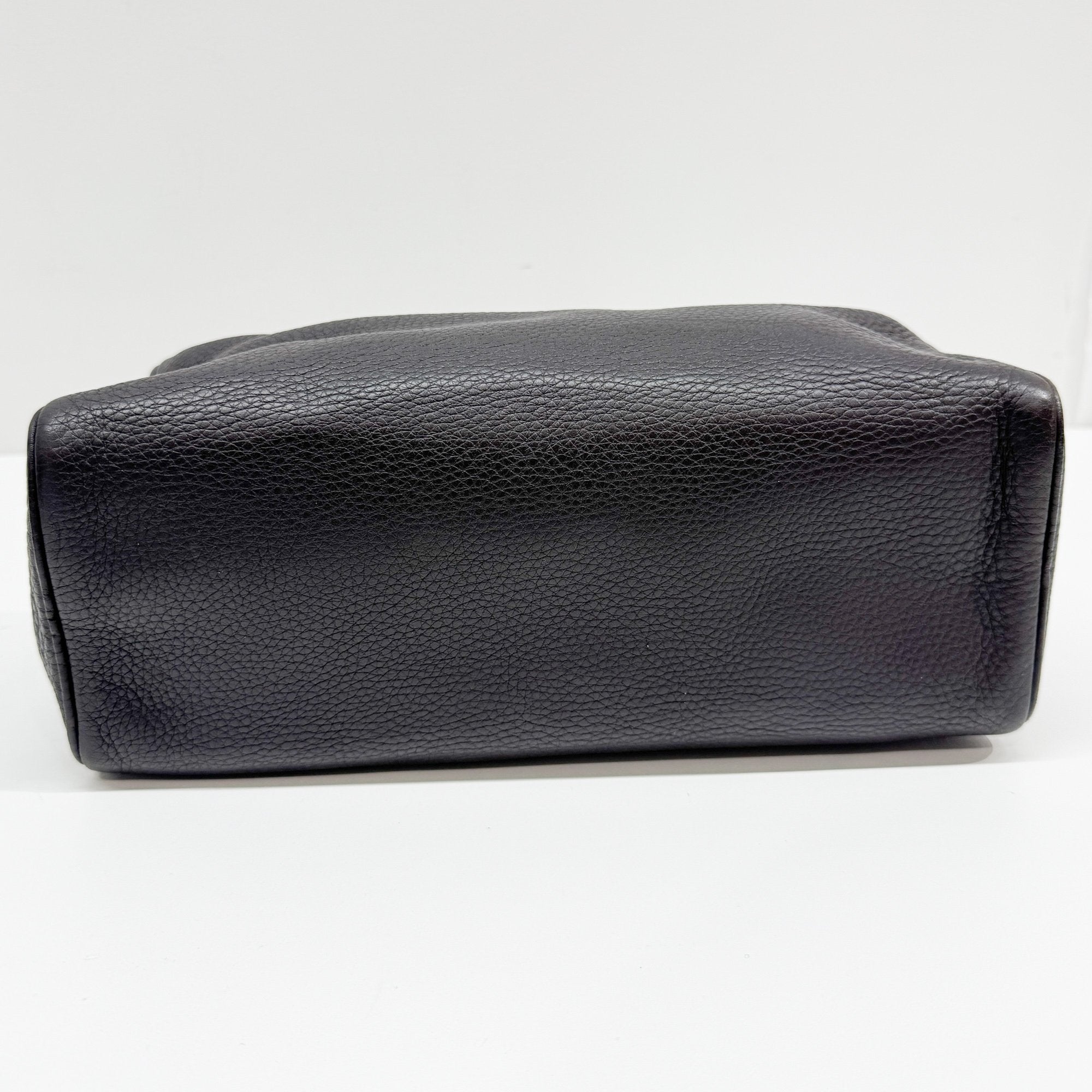 Dark Brown Leather Shoulder Bag