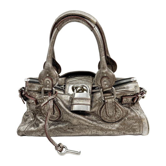 Paddington Gold Metallic Leather Shoulder Bag