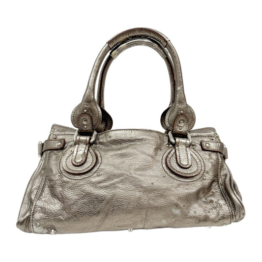 Paddington Gold Metallic Leather Shoulder Bag