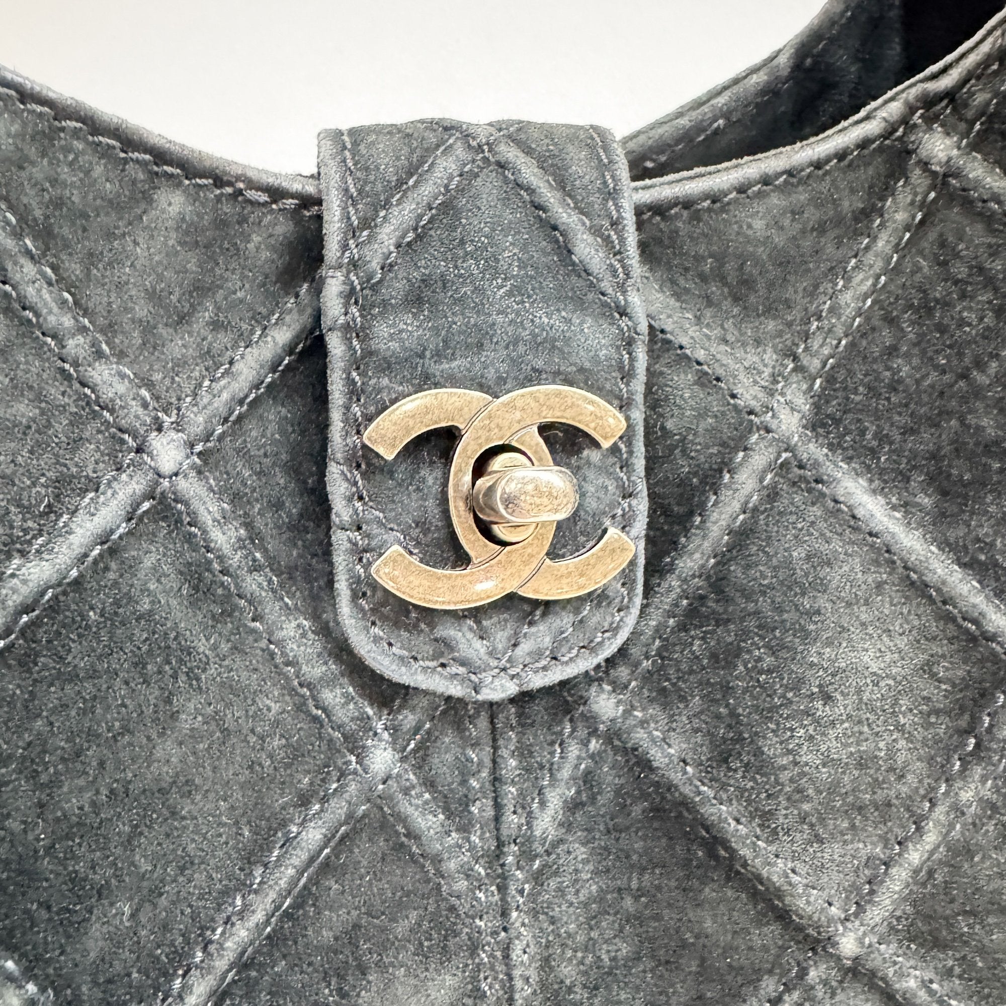 Black Suede Hobo Bag