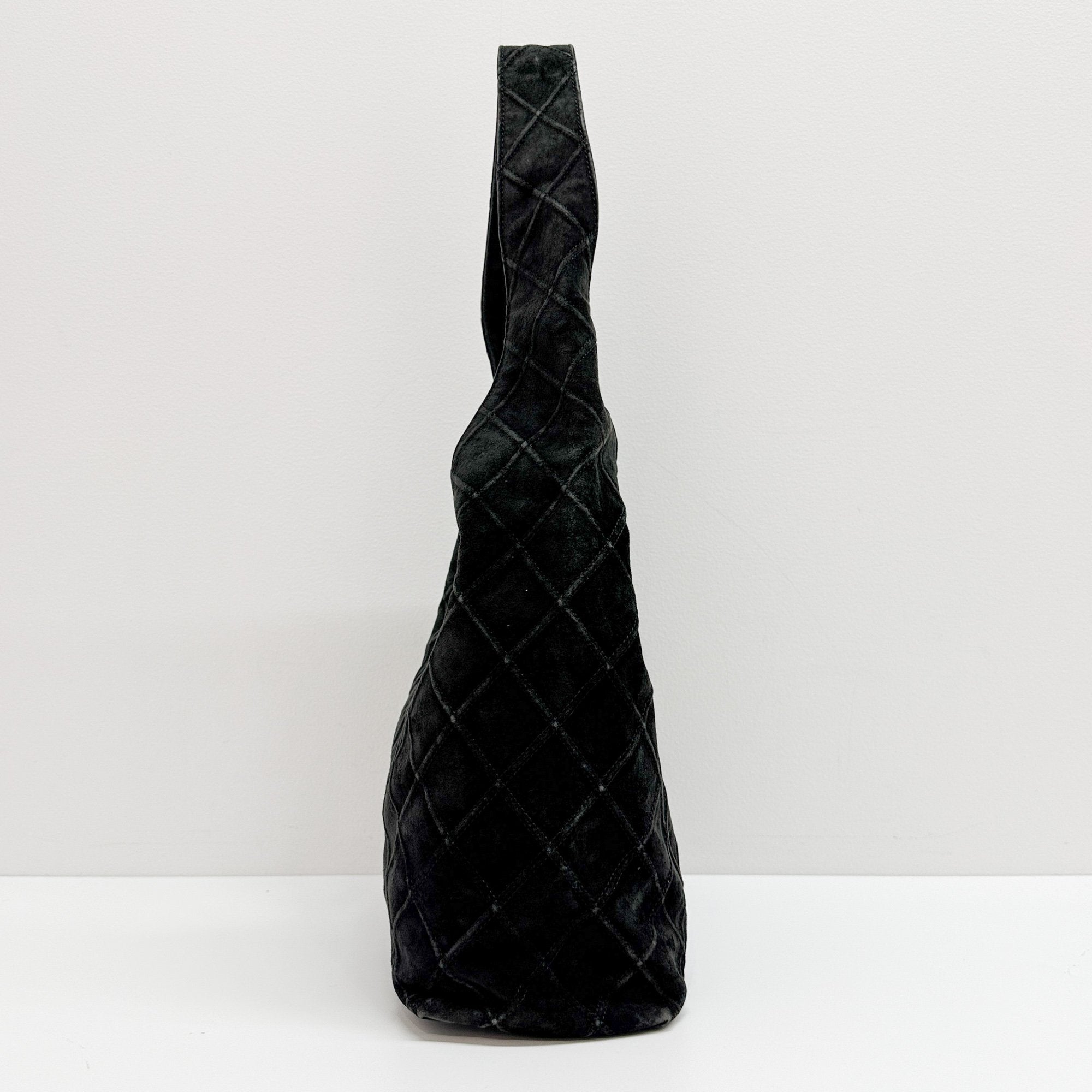 Black Suede Hobo Bag