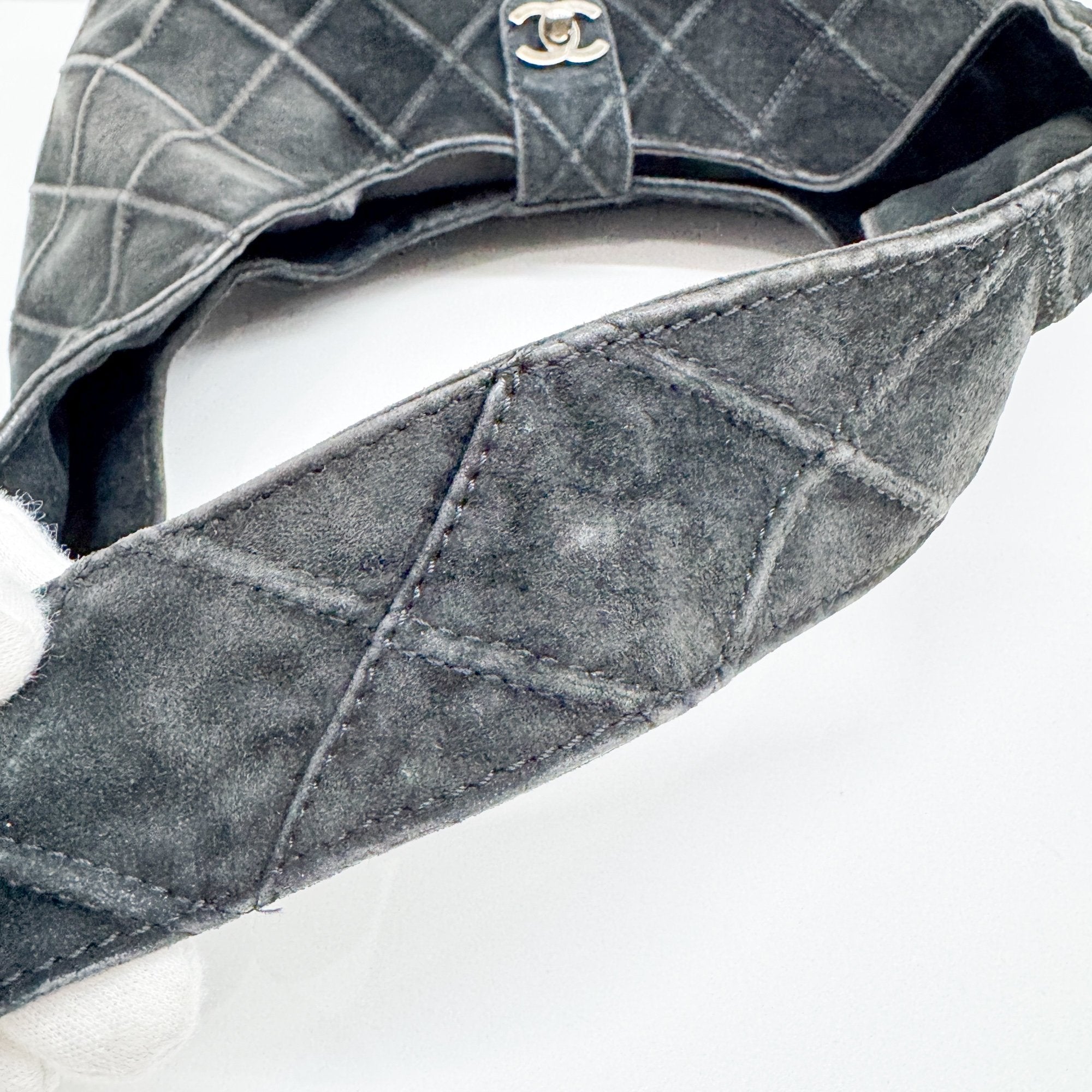 Black Suede Hobo Bag