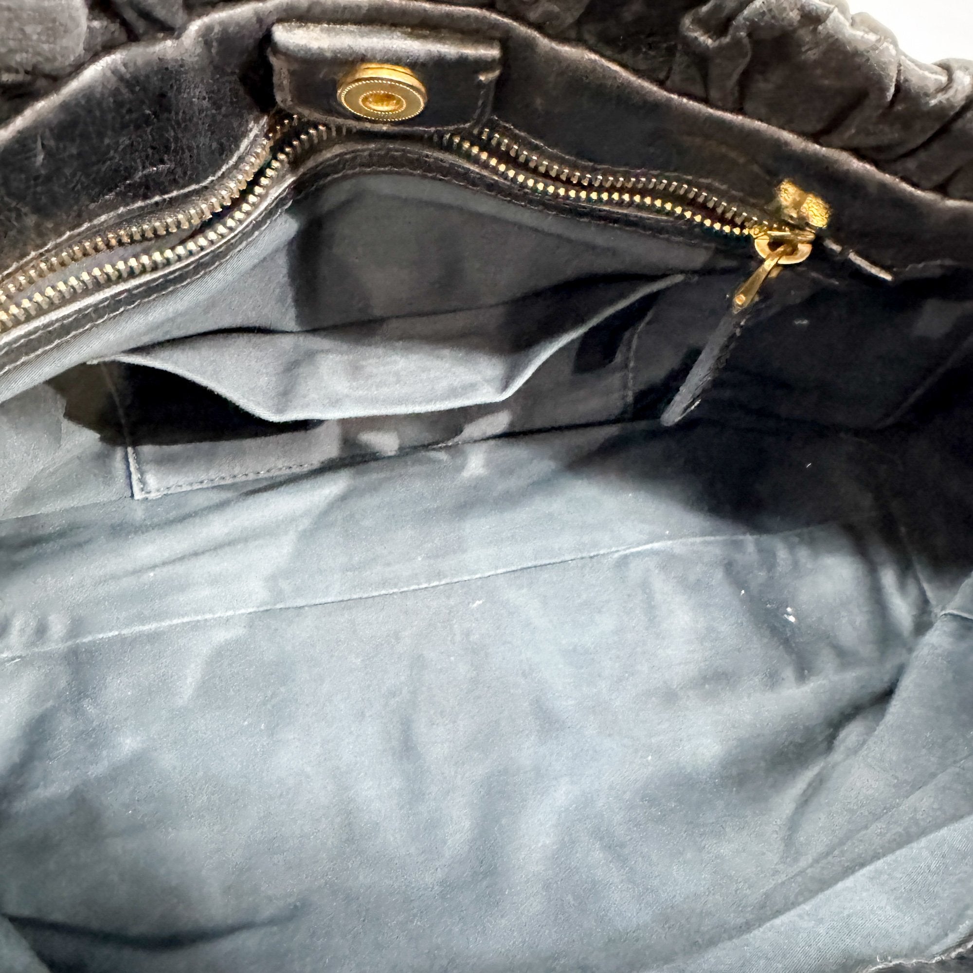 Vitello Black Leather Two Way Bag