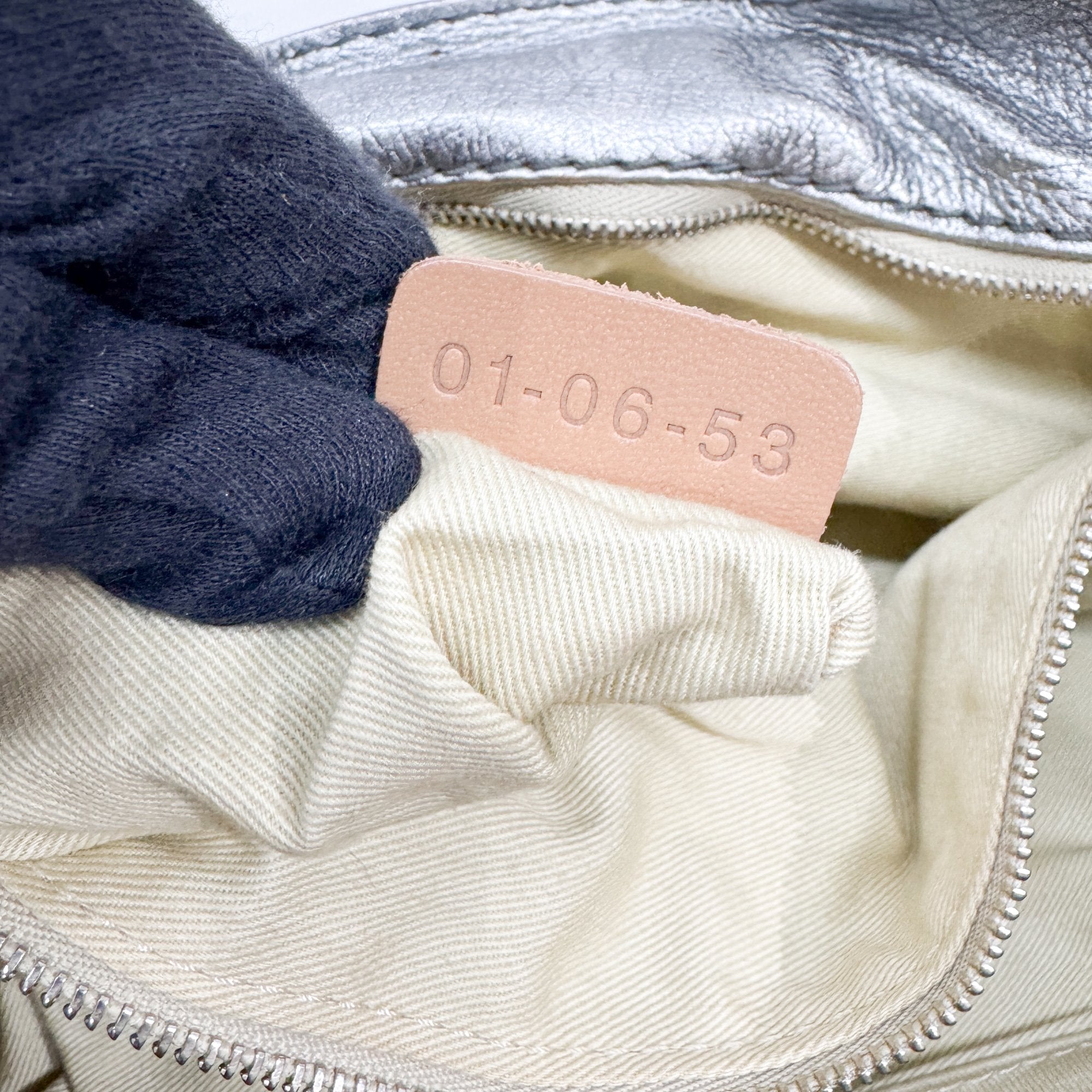 Paddington Silver Leather Shoulder Bag