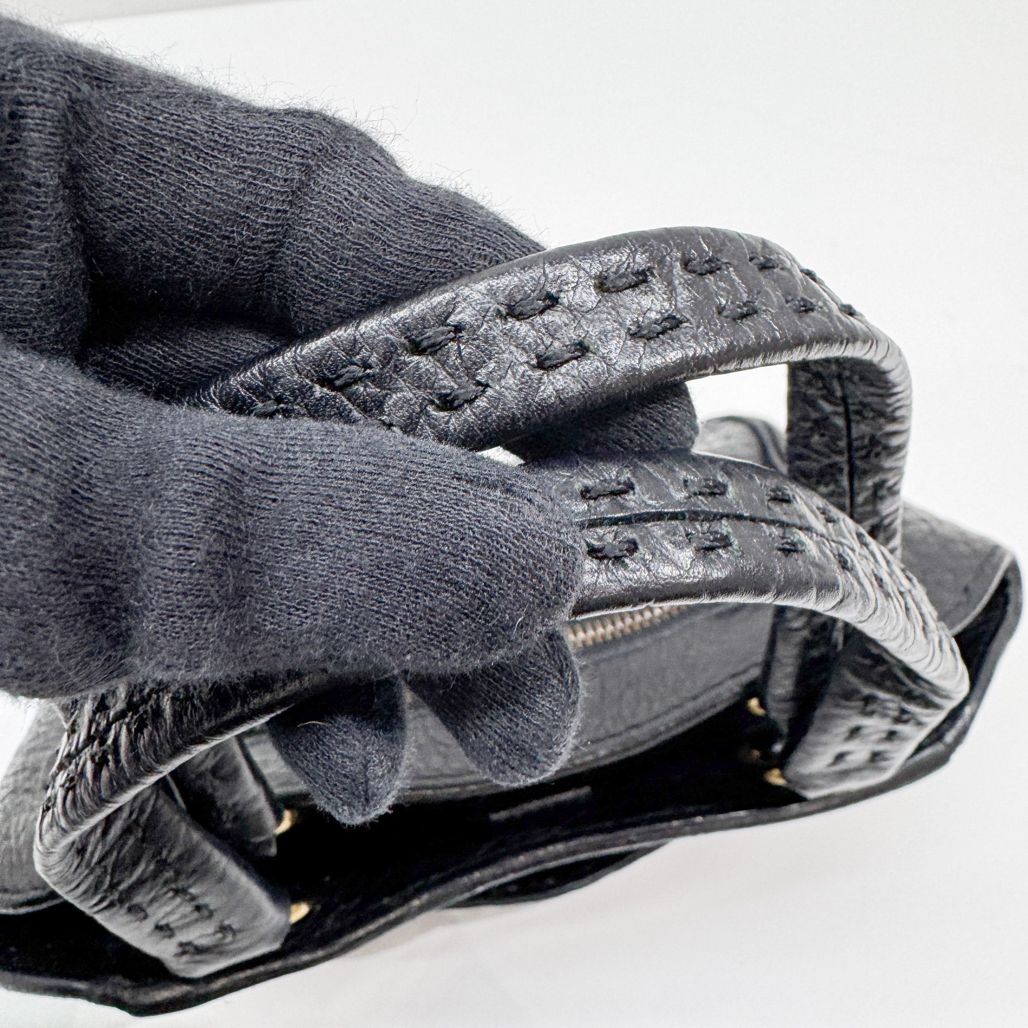 Black Leather Hand Bag