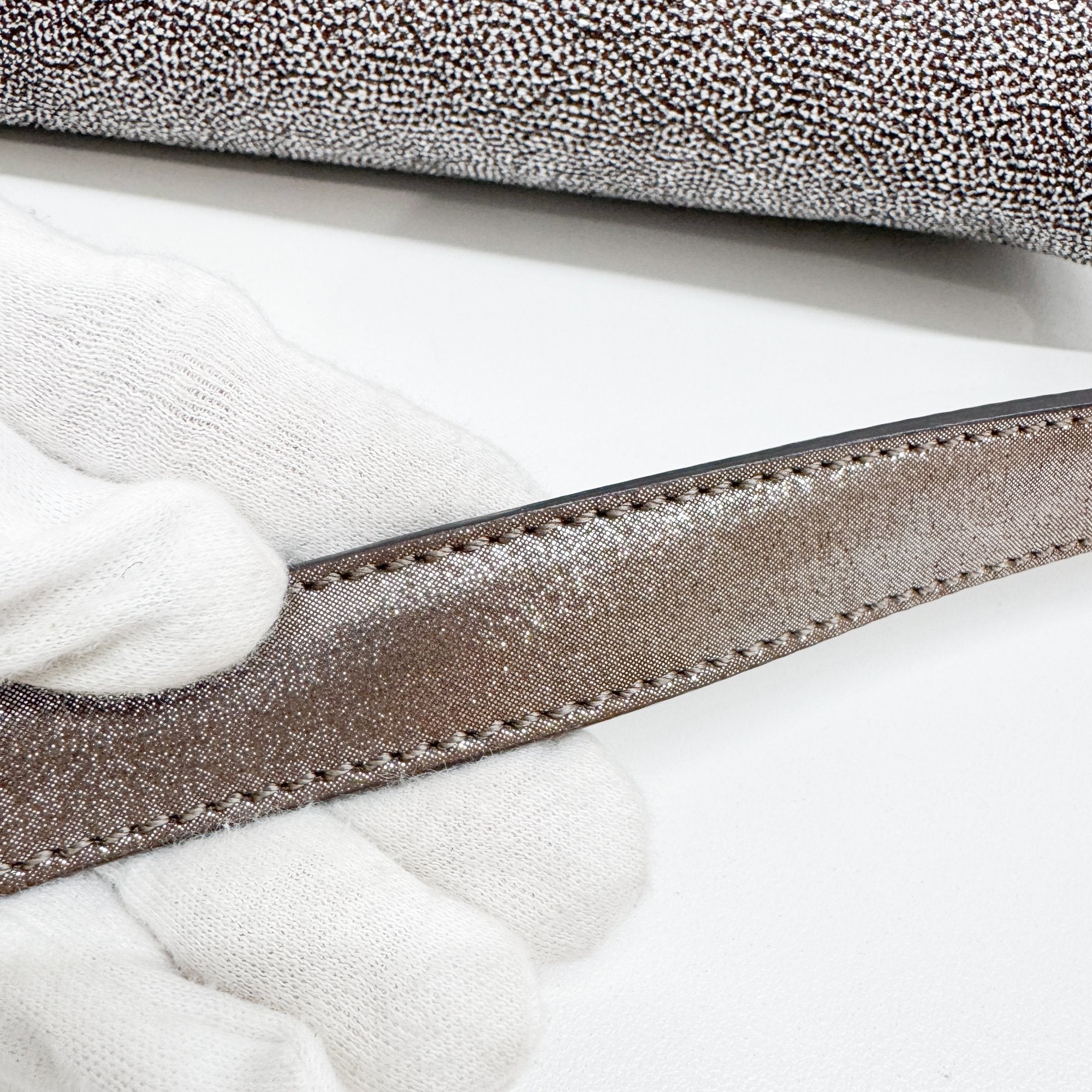 Baguette Silver Strass Shoulder Bag