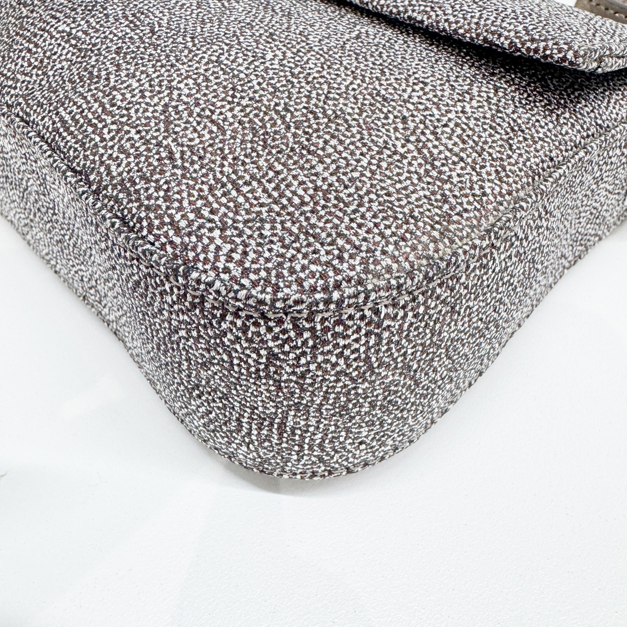 Baguette Silver Strass Shoulder Bag