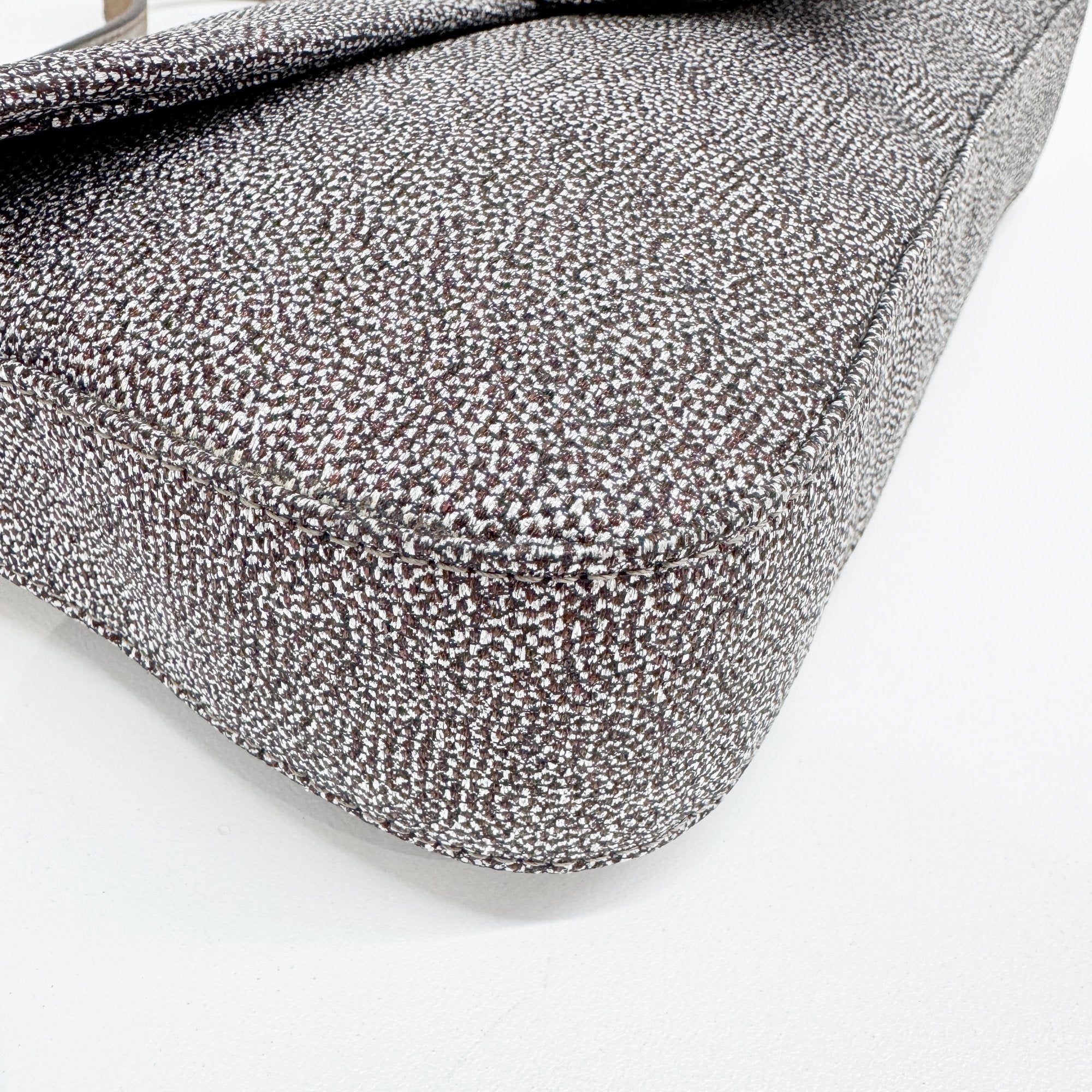 Baguette Silver Strass Shoulder Bag