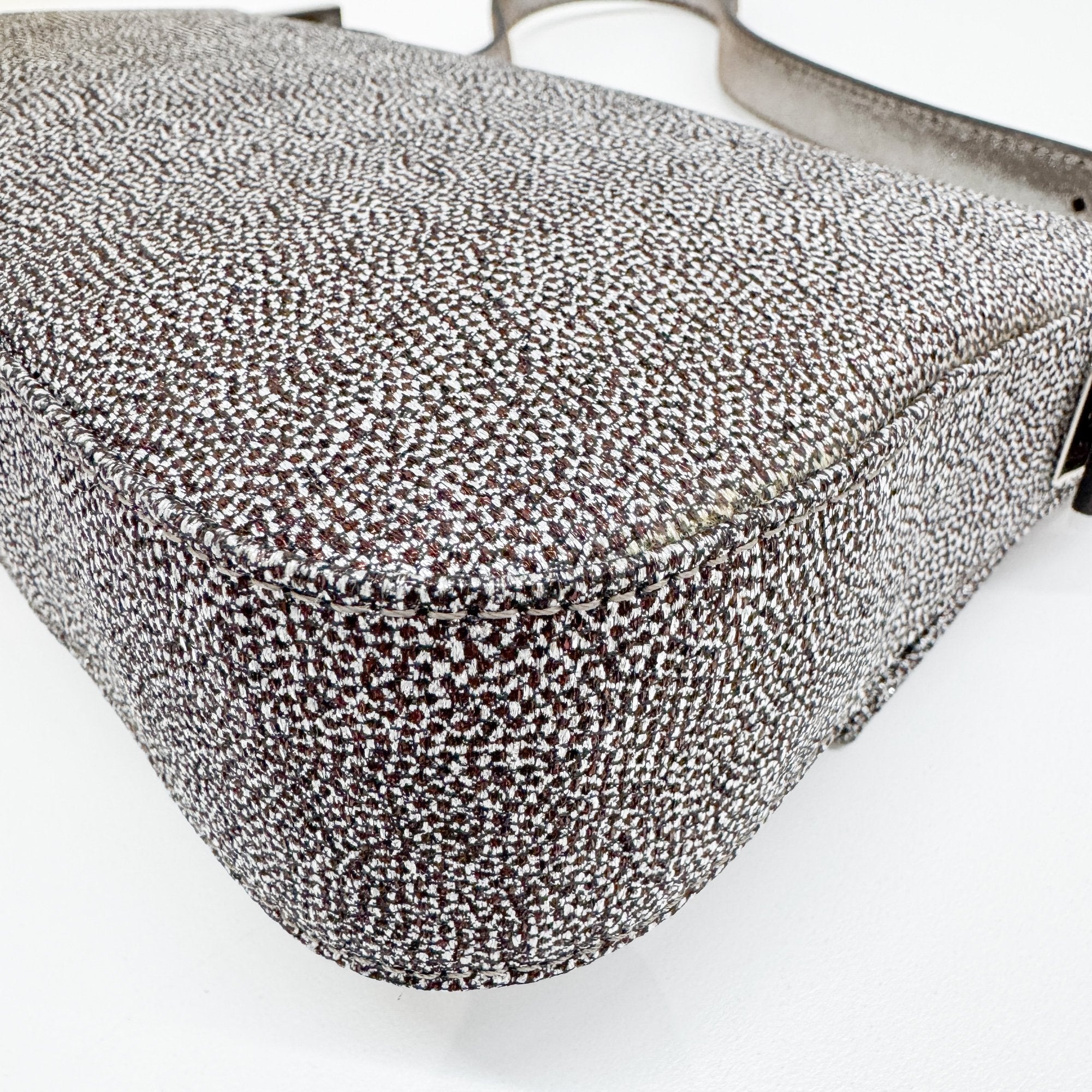 Baguette Silver Strass Shoulder Bag