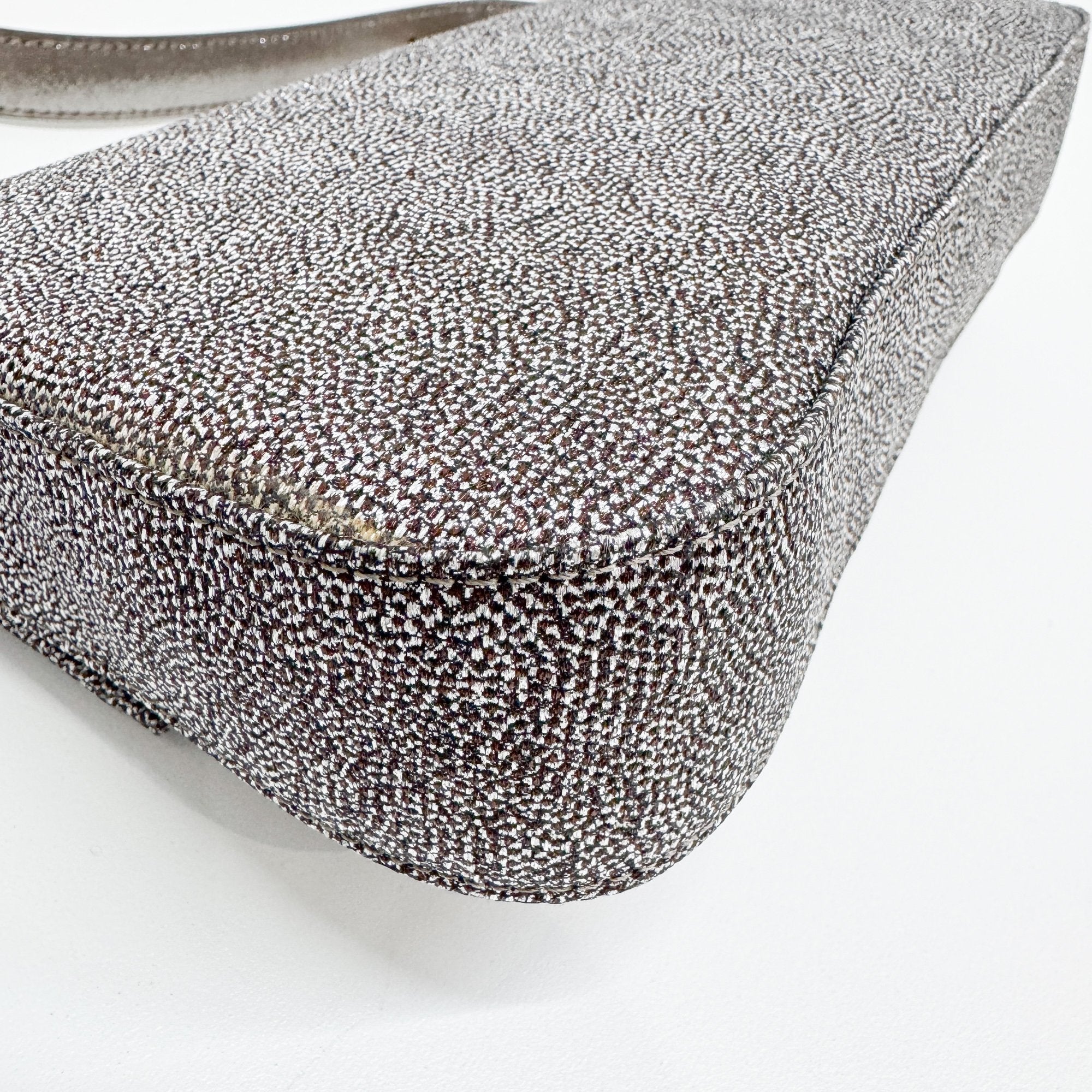 Baguette Silver Strass Shoulder Bag