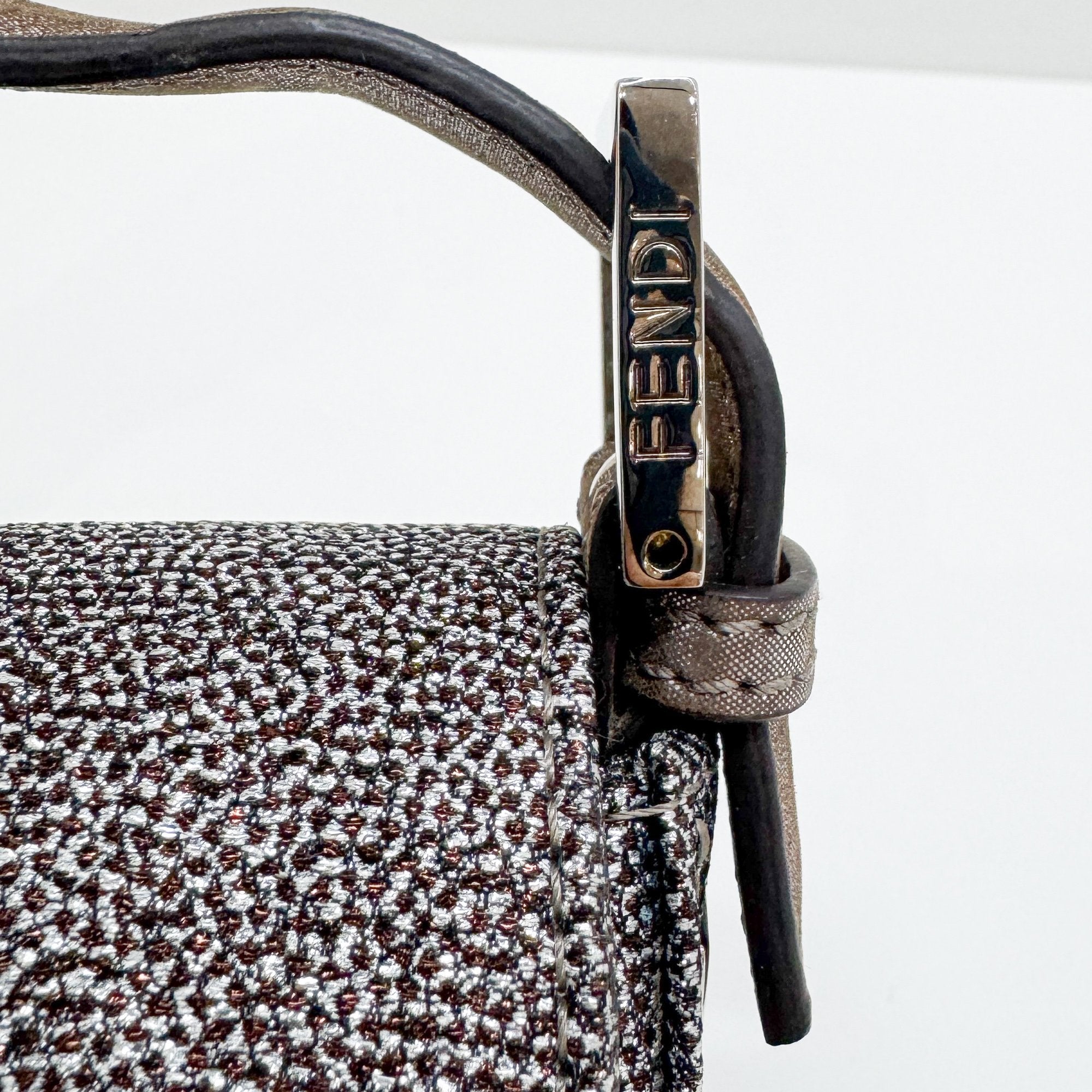 Baguette Silver Strass Shoulder Bag