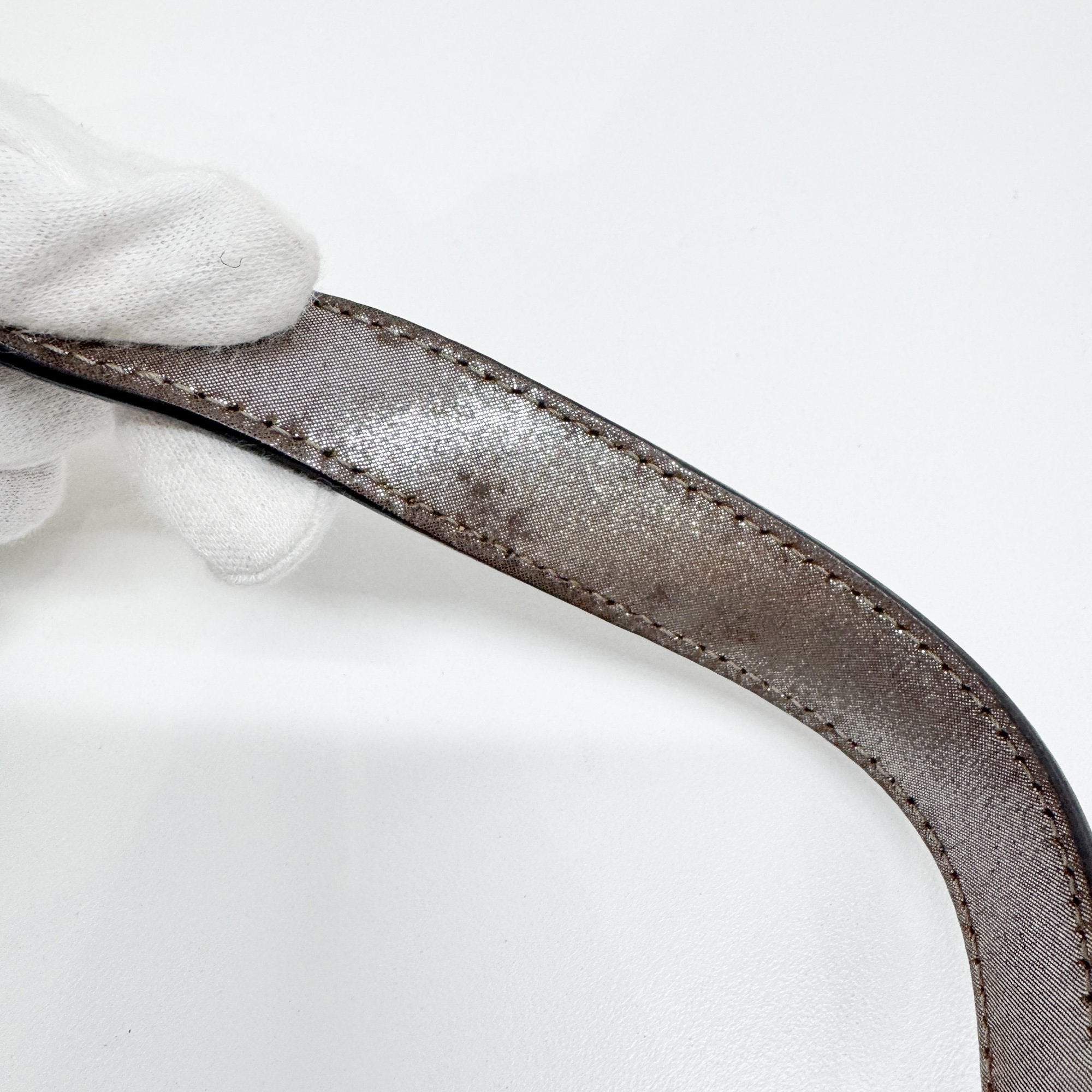 Baguette Silver Strass Shoulder Bag