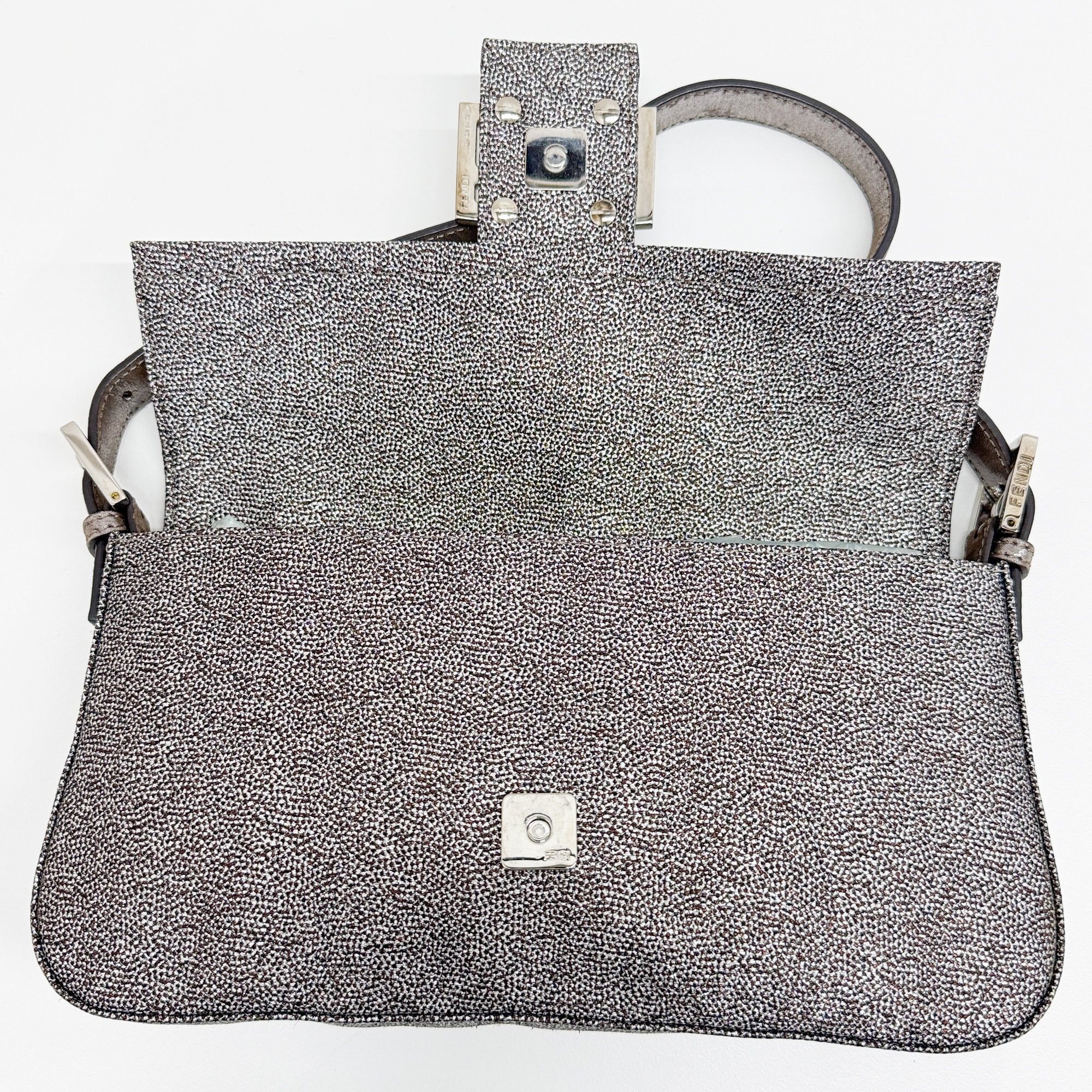Baguette Silver Strass Shoulder Bag