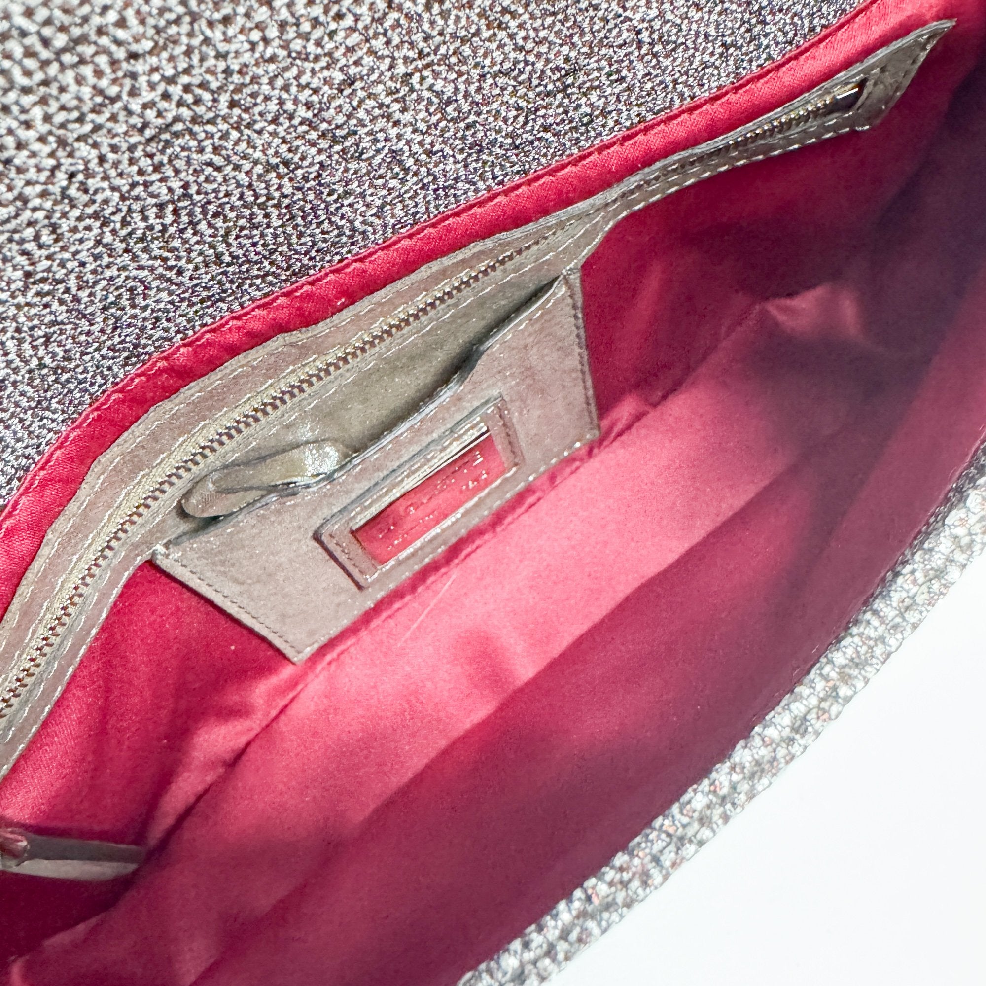 Baguette Silver Strass Shoulder Bag
