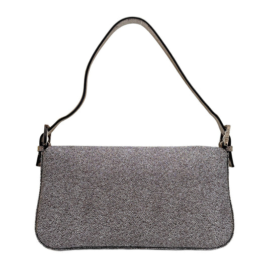Baguette Silver Strass Shoulder Bag